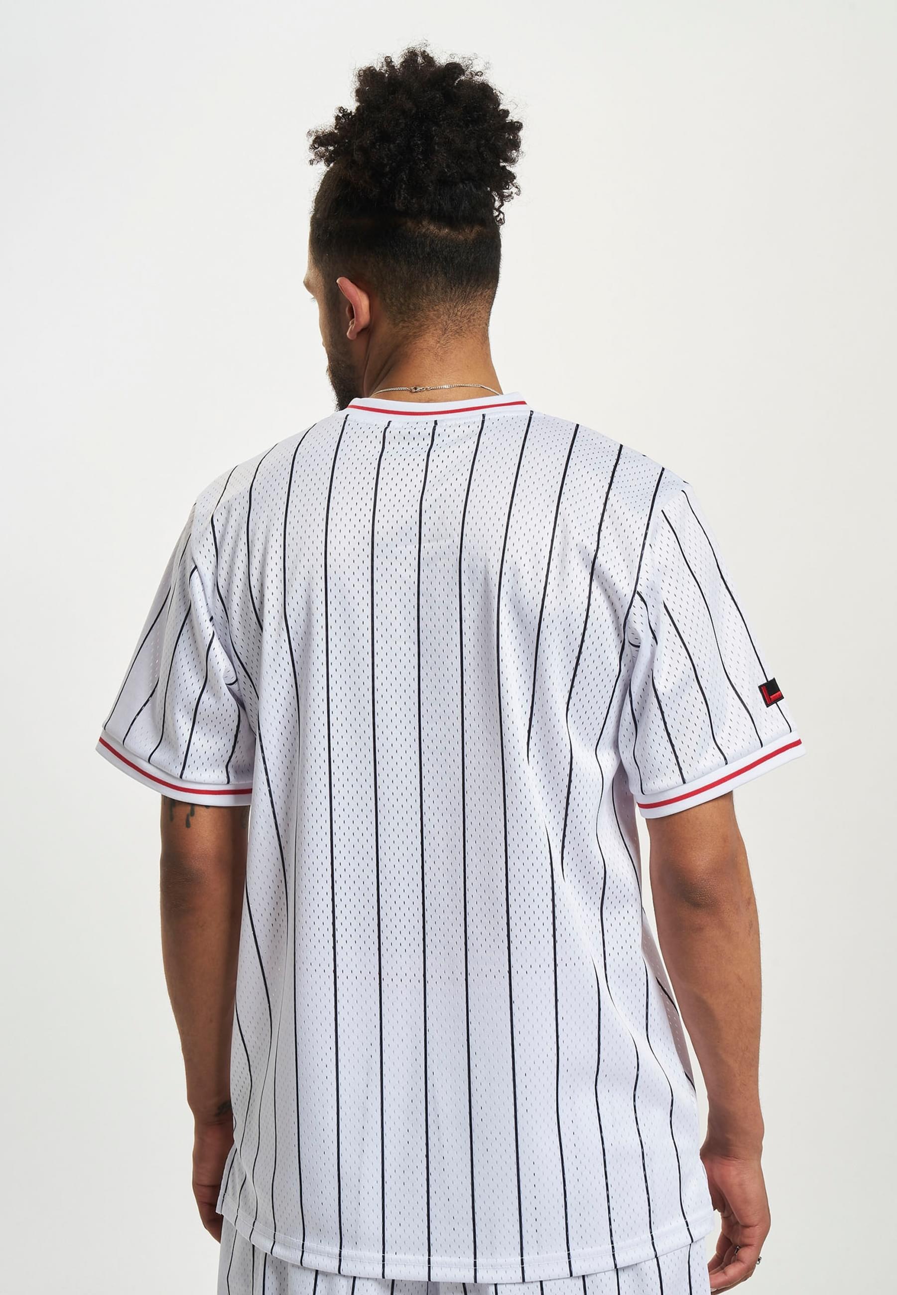 Fubu Langarmshirt »Fubu Herren FM231-005-1 FUBU Varsity Pinstriped Mesh Tee« 1 Stk. tlg.