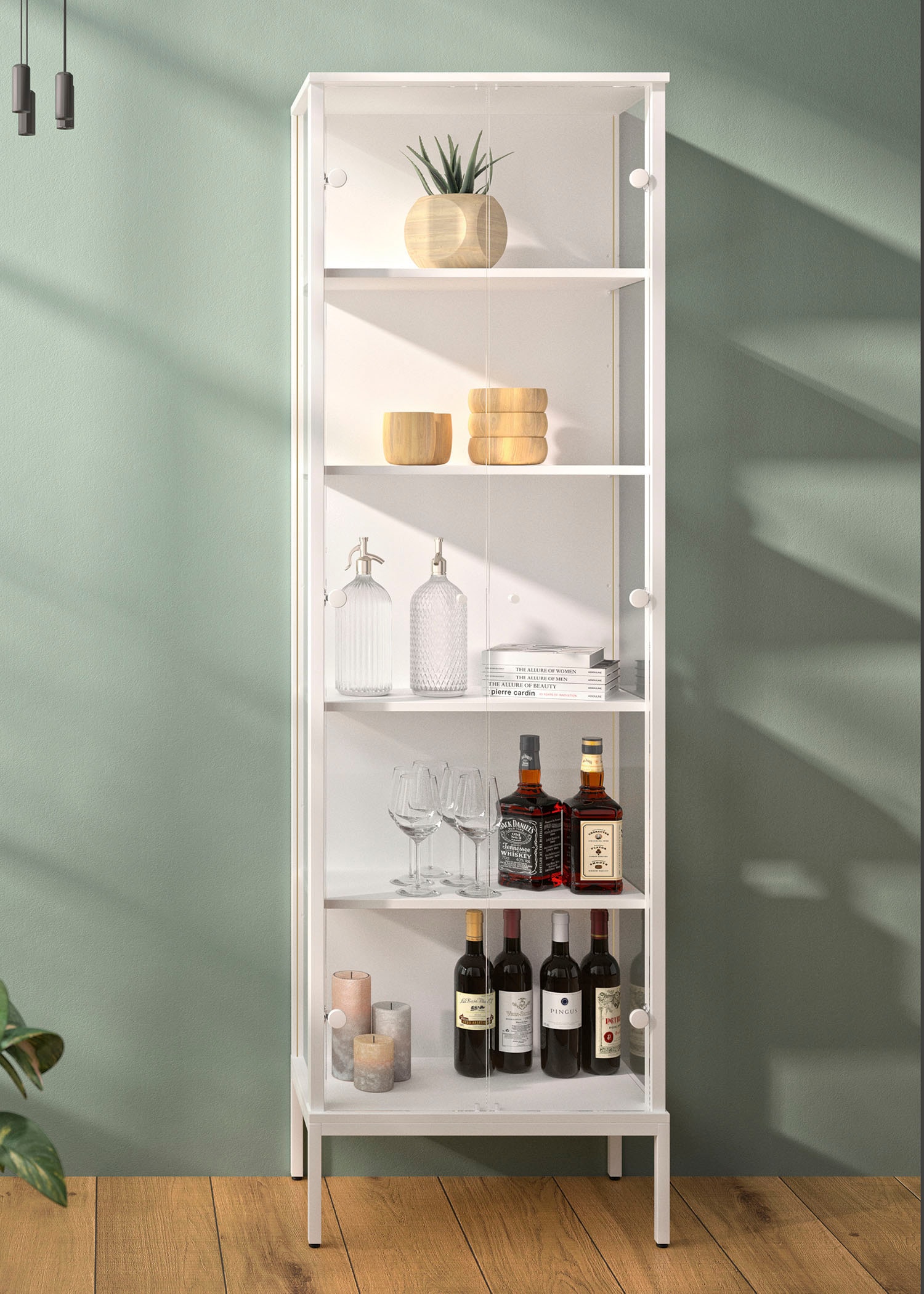 fif möbel Vitrine »STEP«, (1 St.), Standvitrine, Vitrinenschrank, Glasvitrine, Sammlervitrine