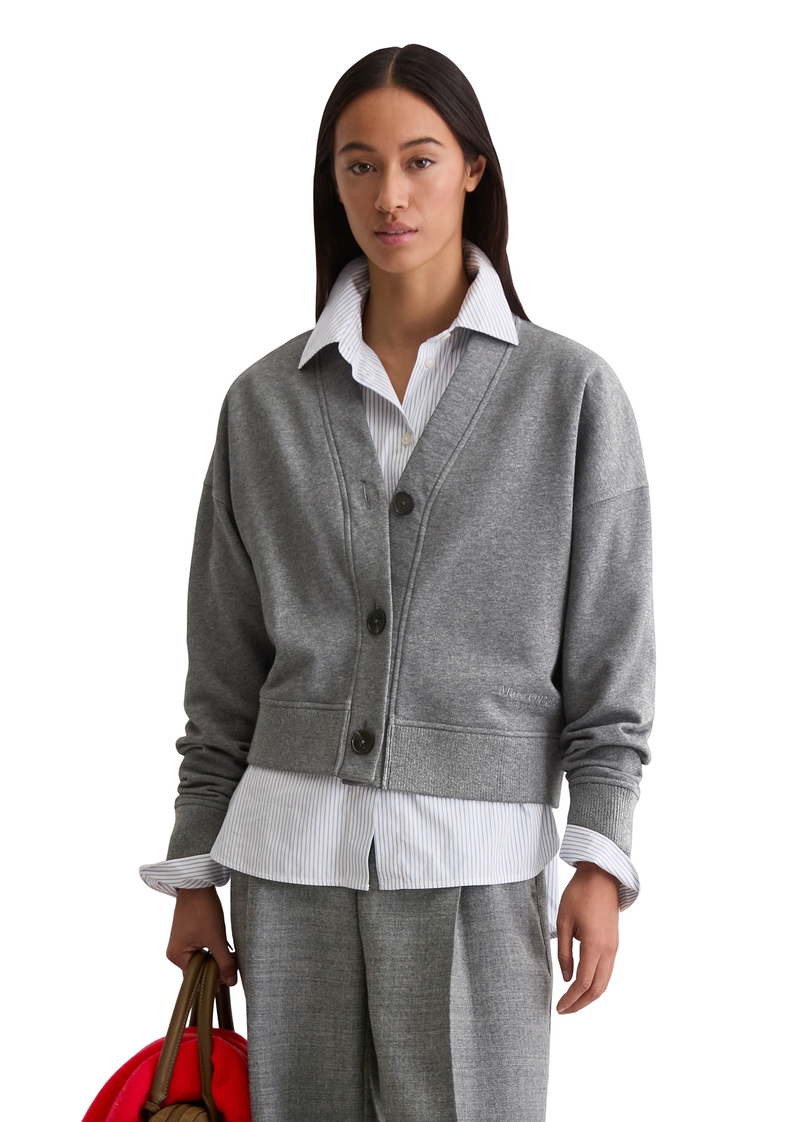 Marc OPolo Sweatjacke "mit Rippstrick-Bund" günstig online kaufen