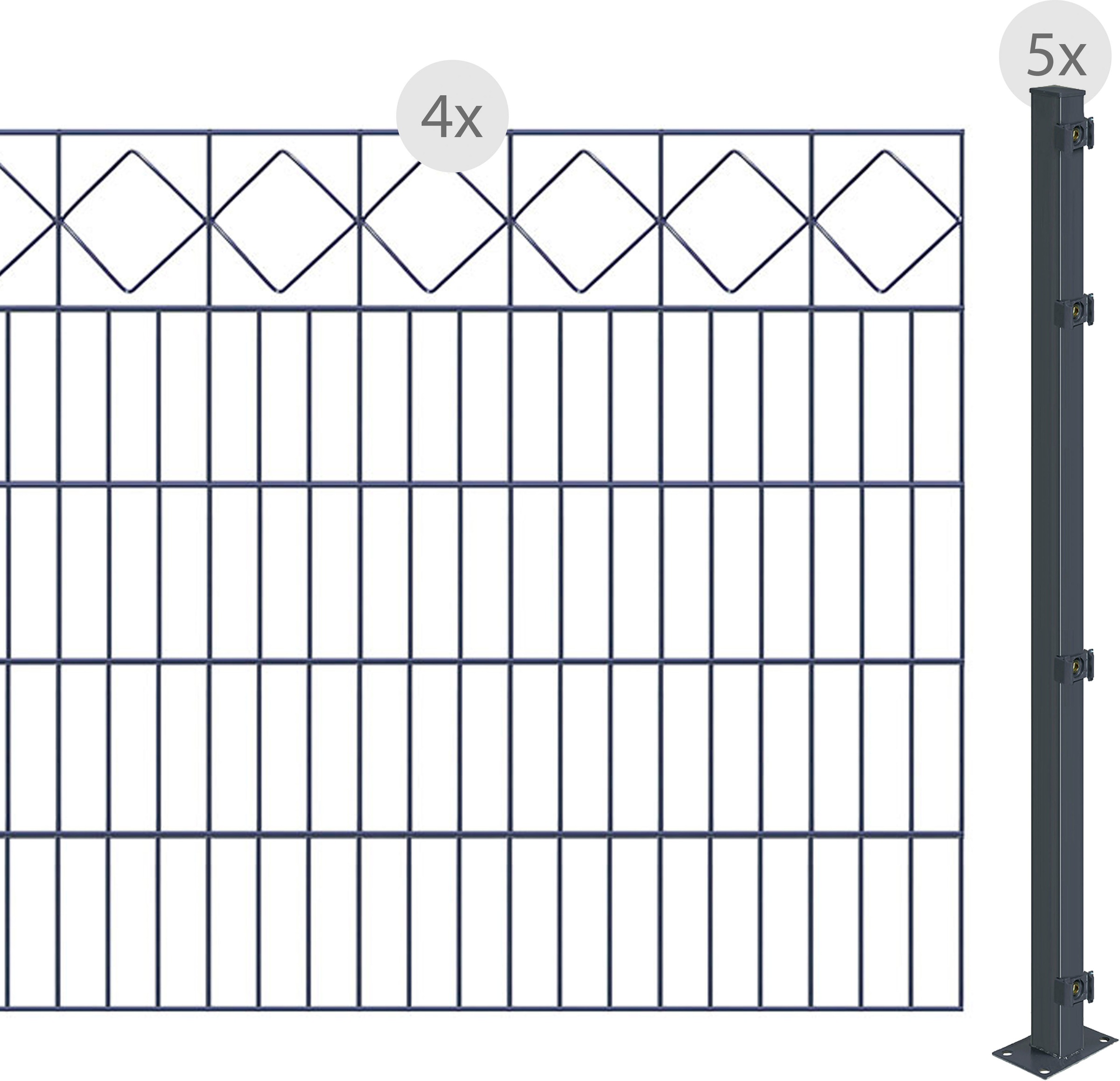 Arvotec Zaun »Karo«, zum Aufschrauben, mit Abdeckschienen, 103 cm, 8 m kaufen