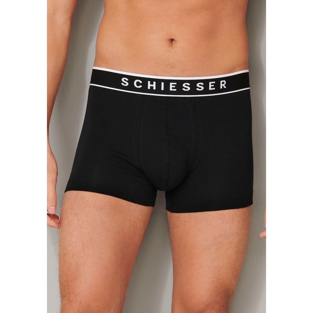 Schiesser Boxer »"95/5"«, (3er-Pack), sportlicher Webgummibund mit kontraststarker SCHIESSER-Logo-Prägung