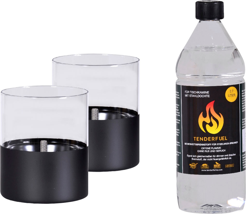 TENDERFLAME Tischfeuer "Lilly" 2 Stk., inkl. 0,7 l Tenderfuel günstig online kaufen