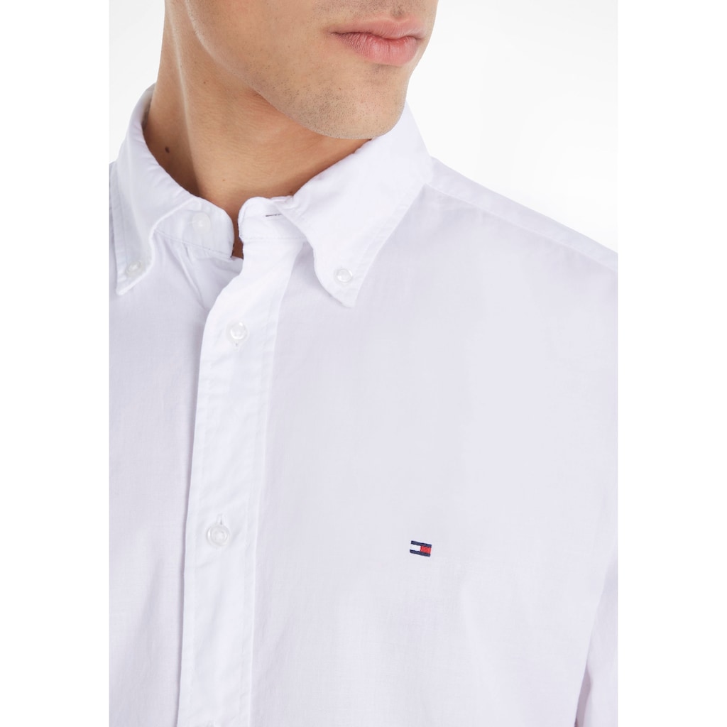 Tommy Hilfiger Langarmhemd »LA-Hemd Flex Poplin«