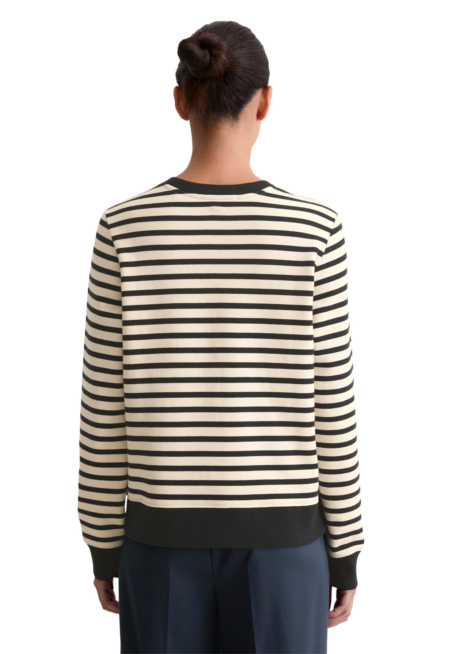 Sweatshirt MARC O'POLO "aus Organic Cotton", Damen, Gr. XXL, dunkelblau, Obermaterial: 100% Baumwolle, unifarben, regular fit, Rundhals, Rippbündchen, Sweatshirts Sweatshirt 2