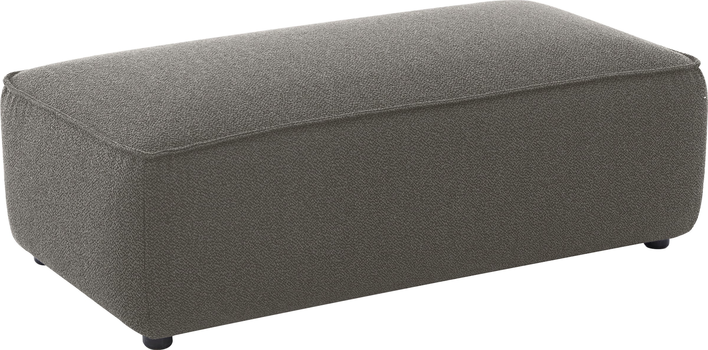 Hocker W.SCHILLIG "around-the-block", grau (stone o10), B:120cm H:39cm T:60cm, ROHLEDER Jacquard-Flachgewebe Q2 O10 (60% Polyacryl, 40% Polyester), Hocker, Hocker, mit eleganter Biese