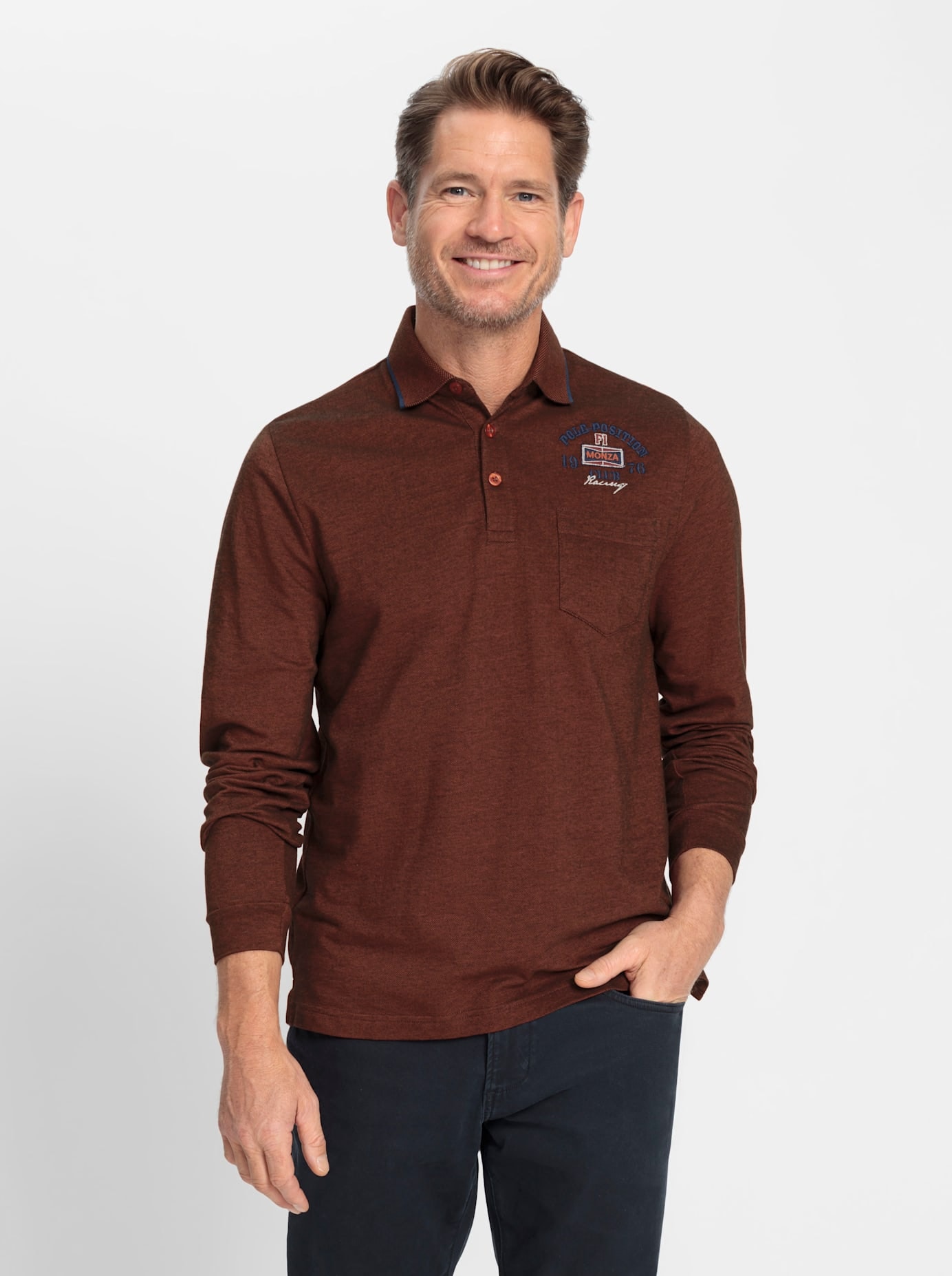 Catamaran Langarmshirt »Langarm-Poloshirt«, (1 tlg.)