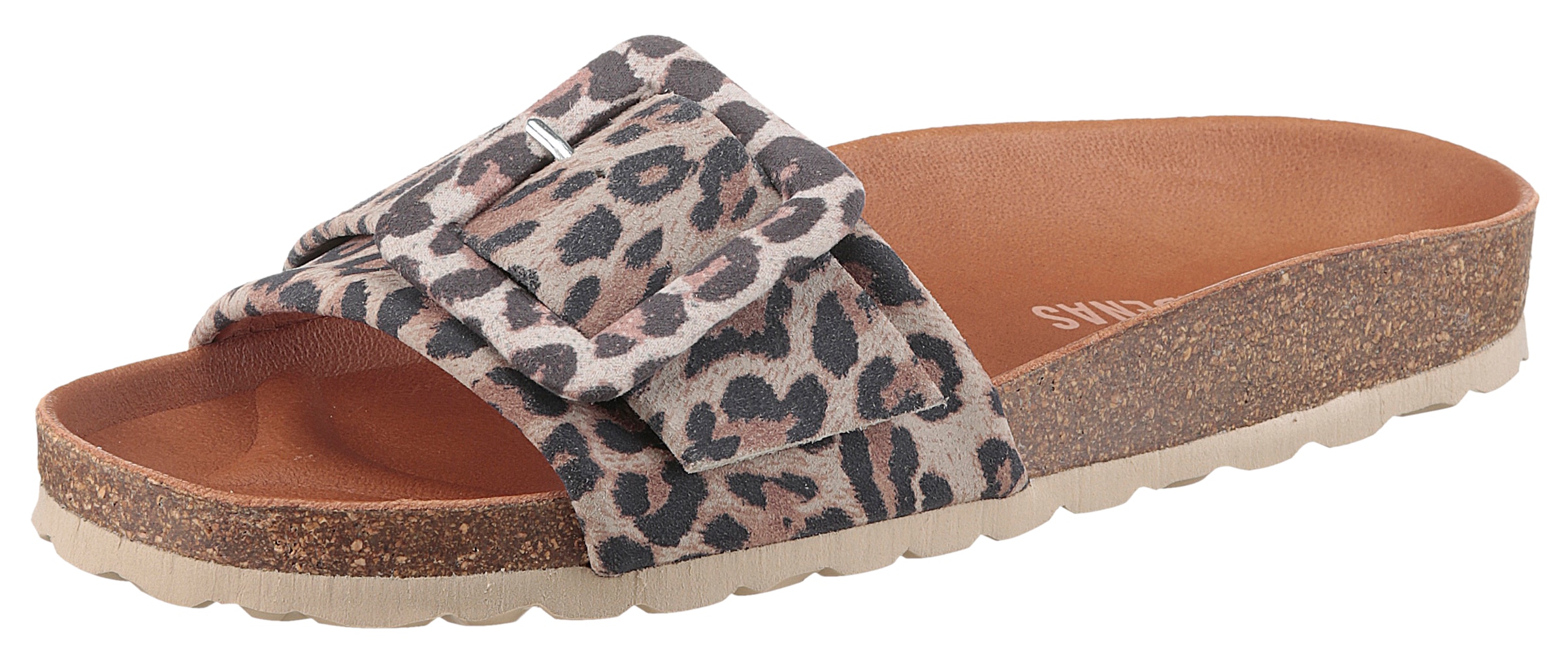 VERBENAS Pantolette "Reiko Leopardo Grande" Sommerschuh, Falt mit Schnallen günstig online kaufen