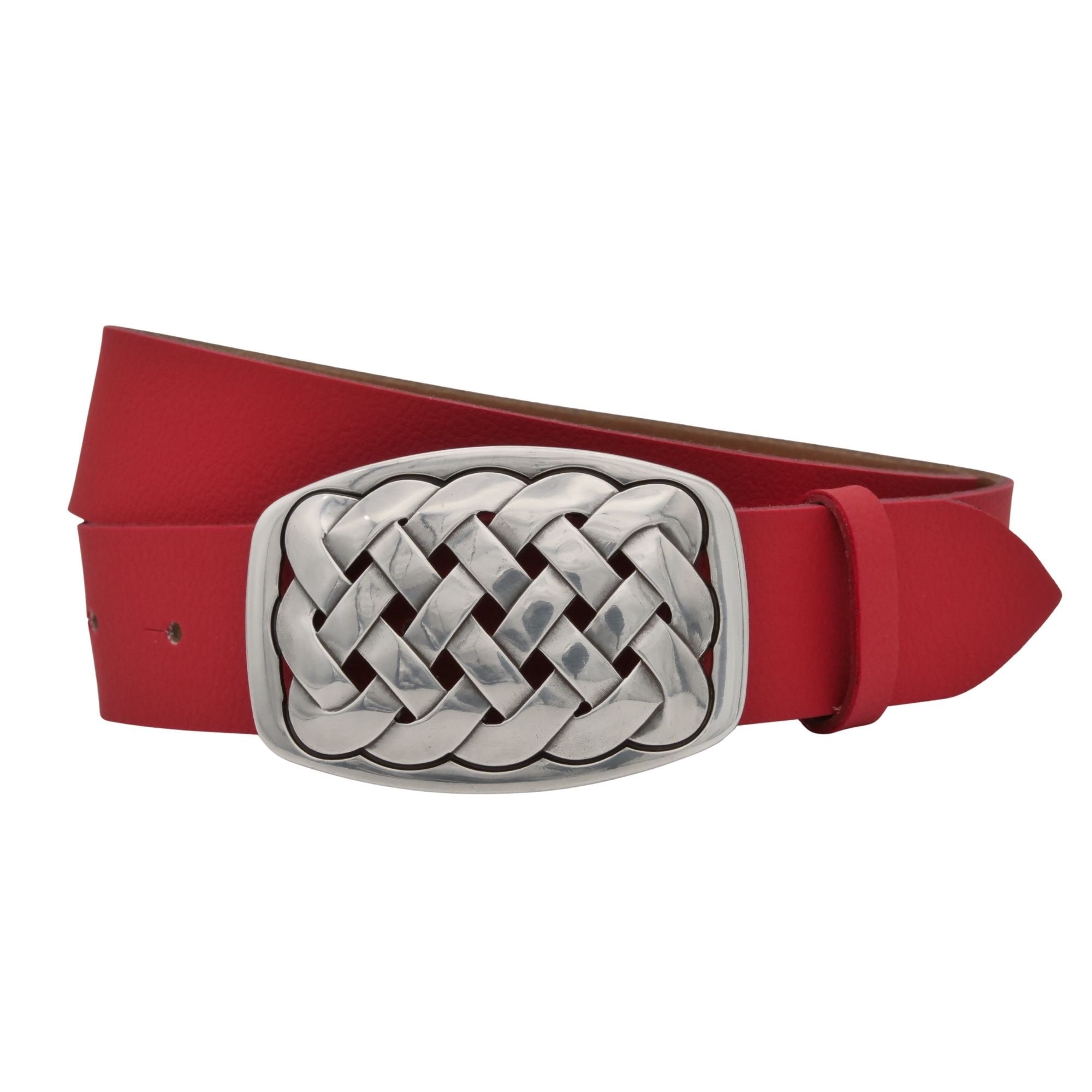 AnnaMatoni "AnnaMatoni AnnaMatoni Damen Gürtel Echtleder 4cm mit silberner"