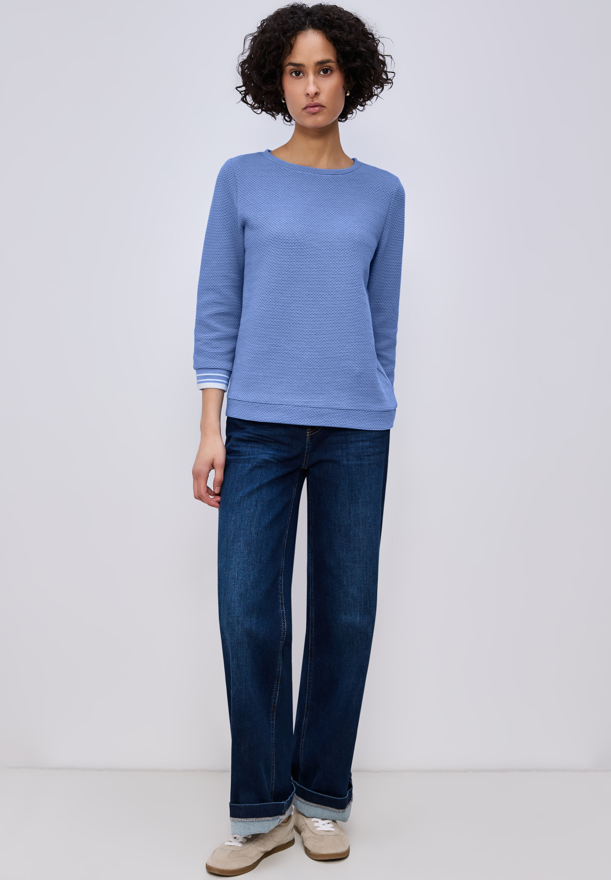 STREET ONE 3/4-Arm-Shirt mit U-Boot-Ausschnitt