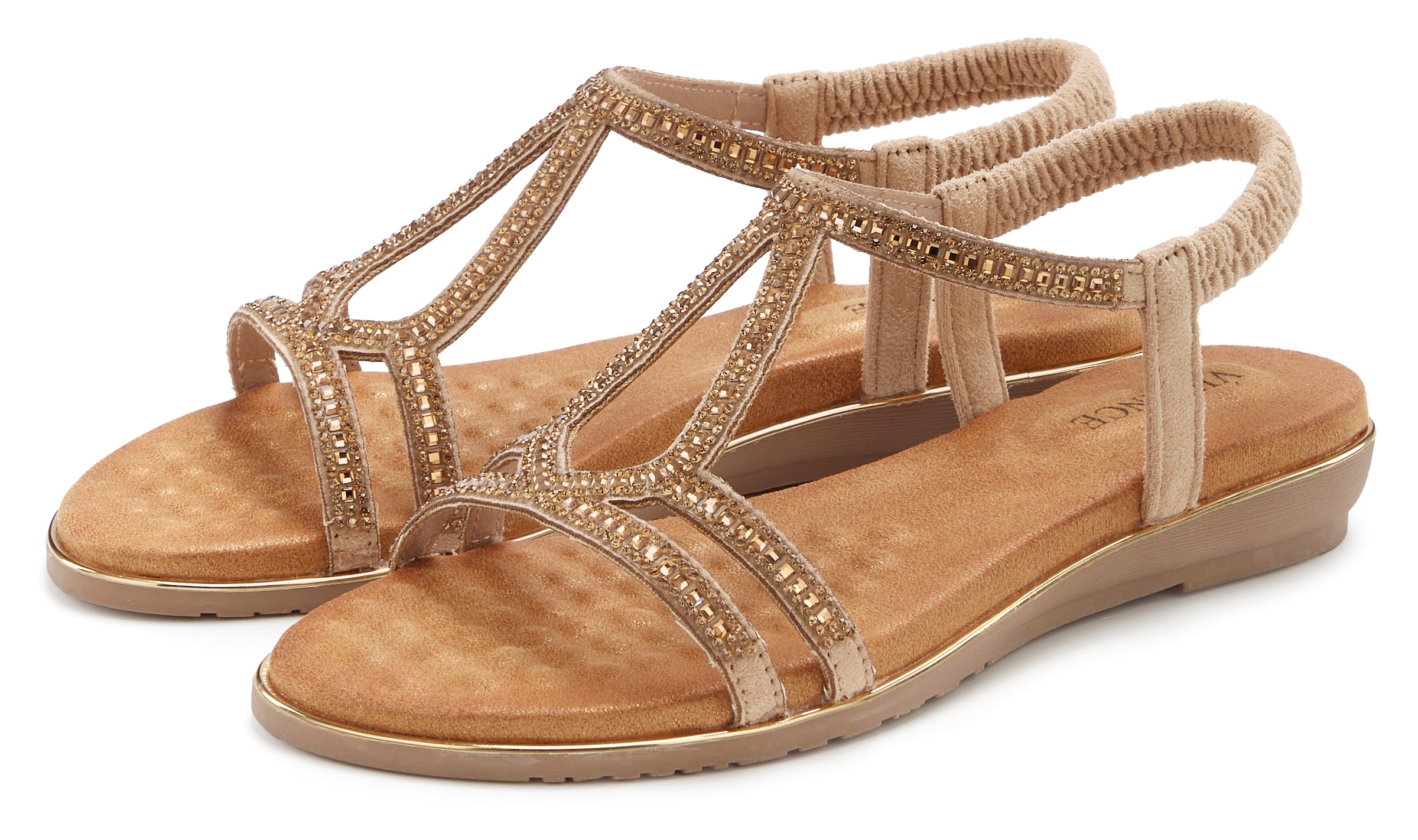 Vivance Sandale "Sandalette, Sommerschuh," mit eleganter Glitzer-Verzierung günstig online kaufen