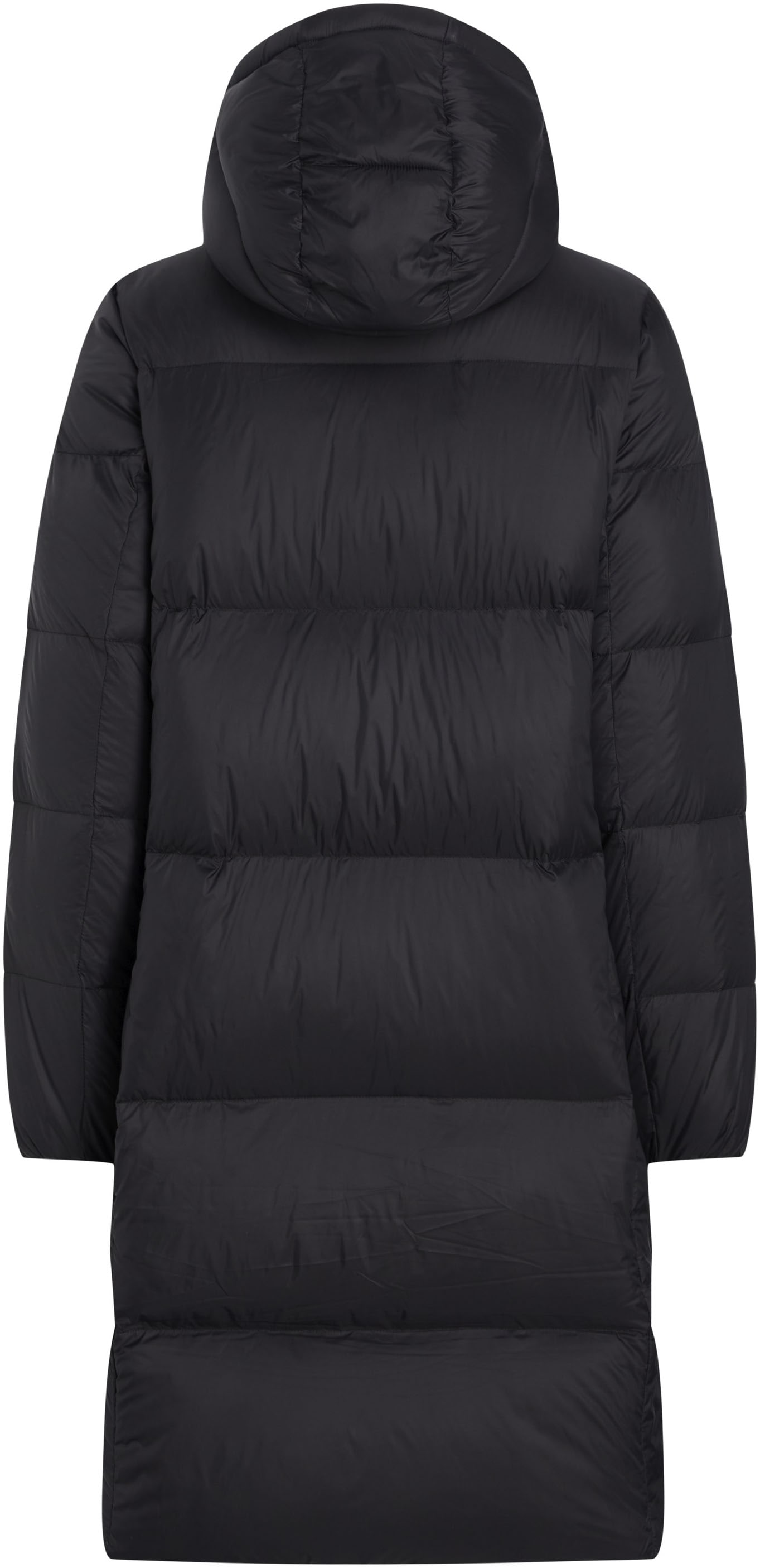 Calvin Klein Jeans Langjacke »DOWN LONG PUFFER«, mit Kapuze, mit Logodruck