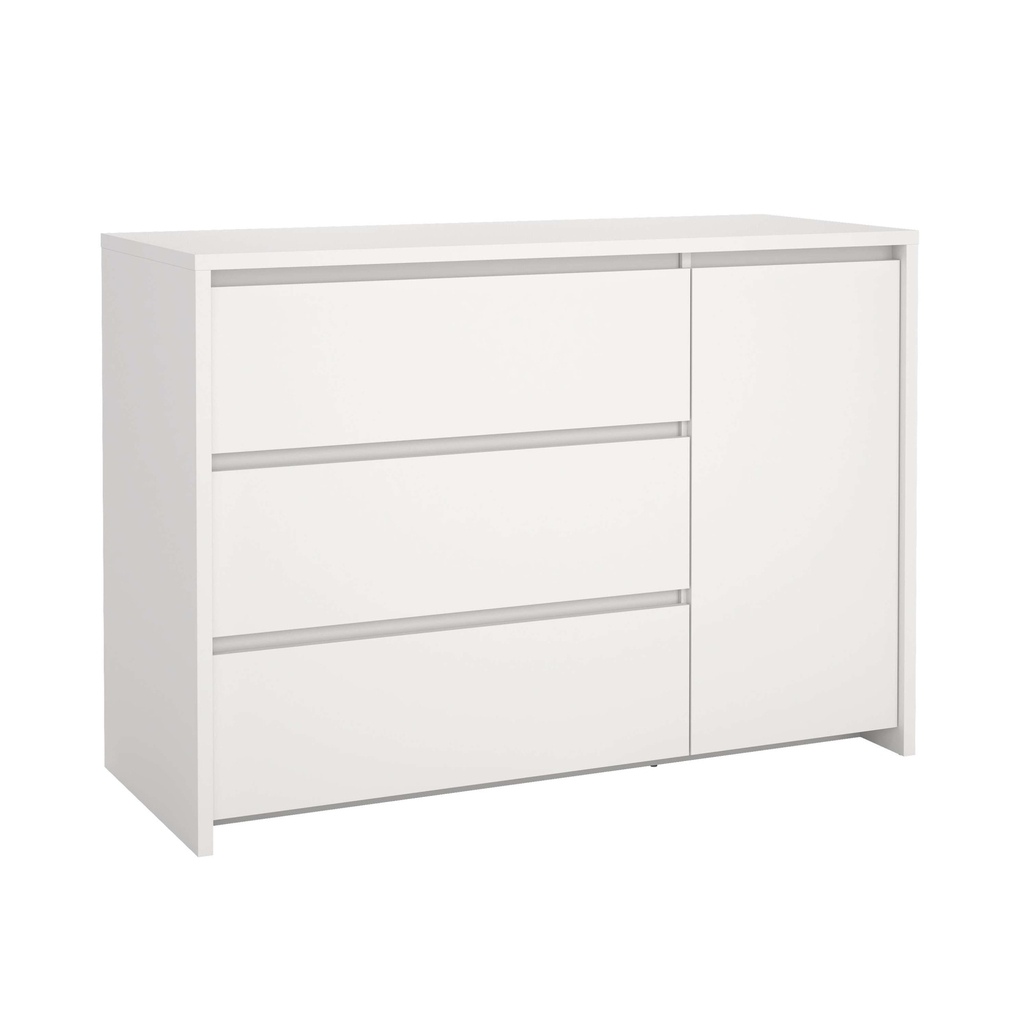 Home affaire Sideboard »Next Sideboard mit 1 Tür und 3 Schubladen« Tiefe Bauweise für mehr Stauraum