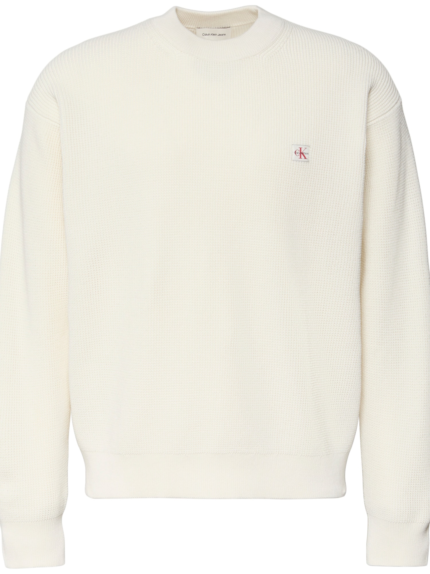 Calvin Klein Jeans Rundhalspullover "LS EZ COTTON WAFFLE CRWNK SWTR 9", Run günstig online kaufen
