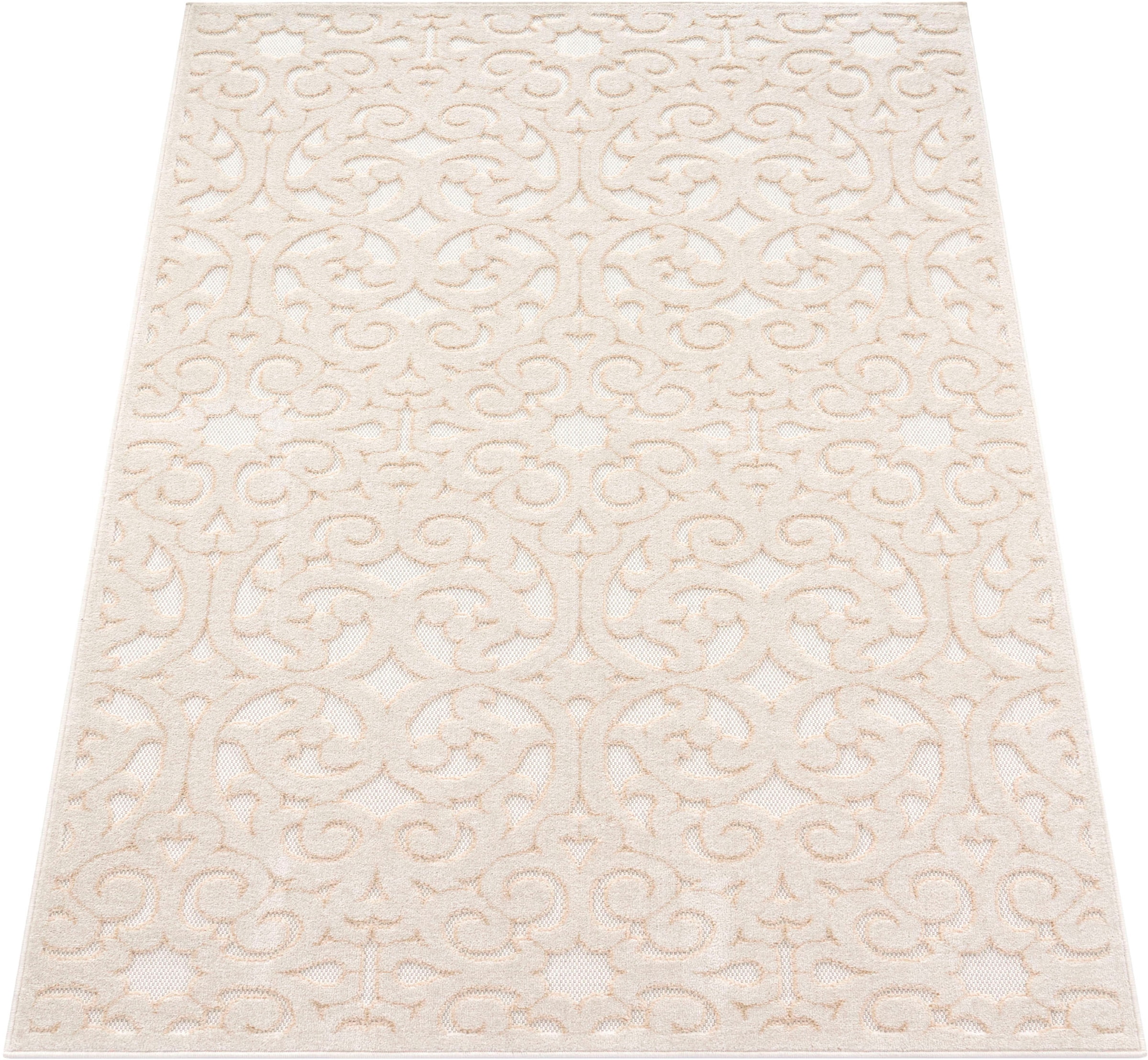 Paco Home | geeignet rechteckig, Hoch-Tief BAUR Rechnung Outdoor »Cotton boho, 234«, Effekt, auf Uni-Farben, Ornamente, Teppich