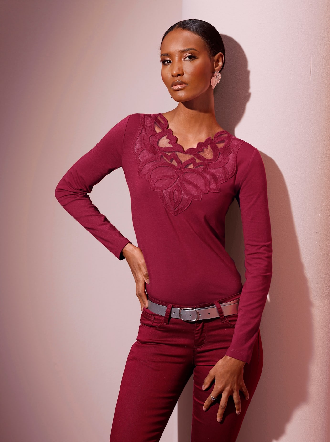 creation L Langarmshirt "Modal-Baumwoll-Shirt", (1 tlg.) günstig online kaufen