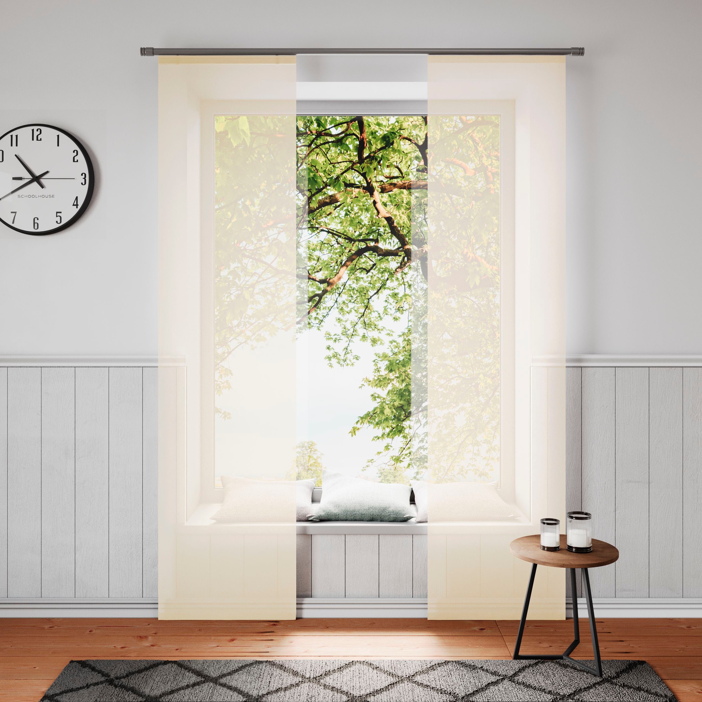 Neutex for you Schiebegardine "Galena Uni" Klettband 1 Stk. tlg. inkl. Befe günstig online kaufen