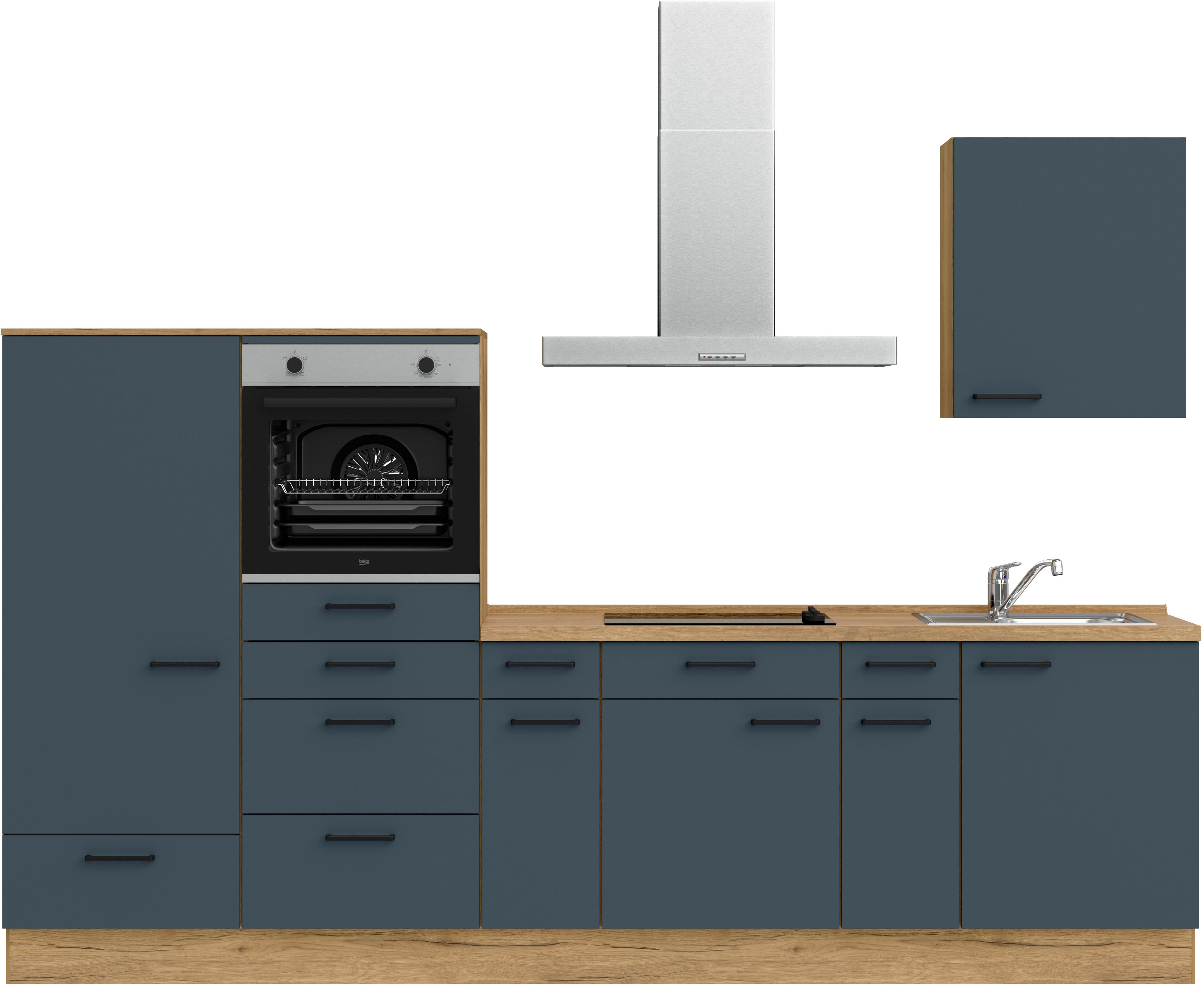 nobilia Küchenzeile ""Easytouch I", NEU: individuell anpassbar mit gratis Profi-Beratung" vormontiert, Breite 300 cm, Ausrichtung wählbar, wahlw. mit E-Geräten