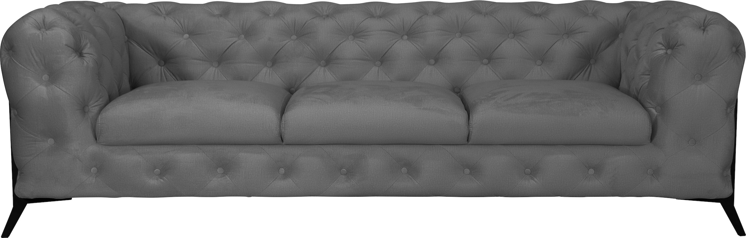 Leonique Chesterfield-Sofa "Amaury", aufwändige Knopfheftung, moderne Chesterfield Optik, Fußfarbe wählbar