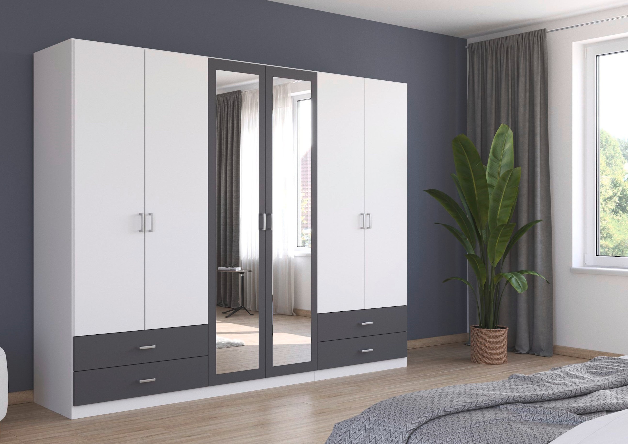 rauch Drehtürenschrank »Borbona«, Kleiderschrank Schrank Garderobe Wäscheschrank BORBONA in 2 Breiten