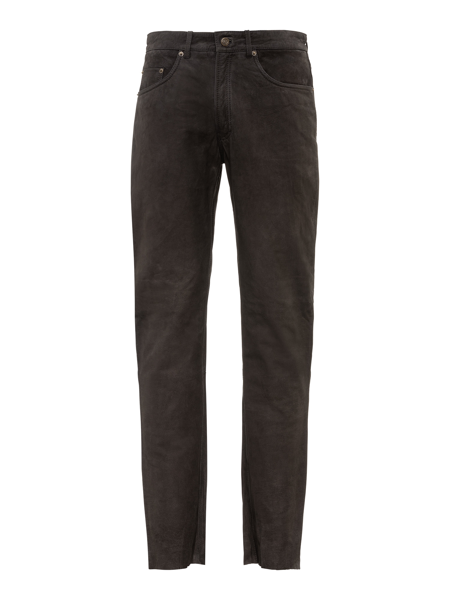 RICANO 5-Pocket-Hose "Lederhose RT-101, Nubuk" Handgefertigt aus echtem Leder