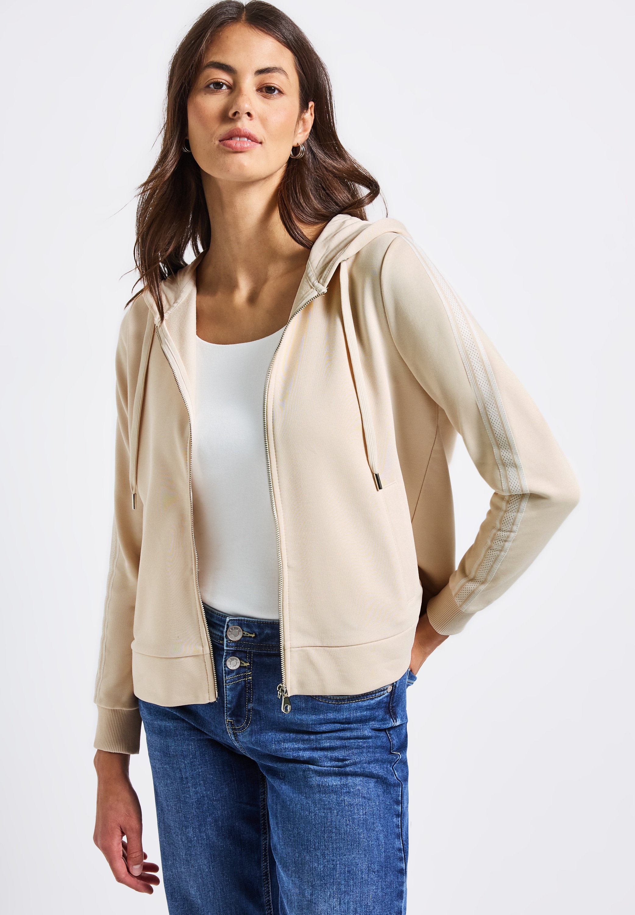 STREET ONE Kapuzensweatshirt, mit Gallon Streifen günstig online kaufen