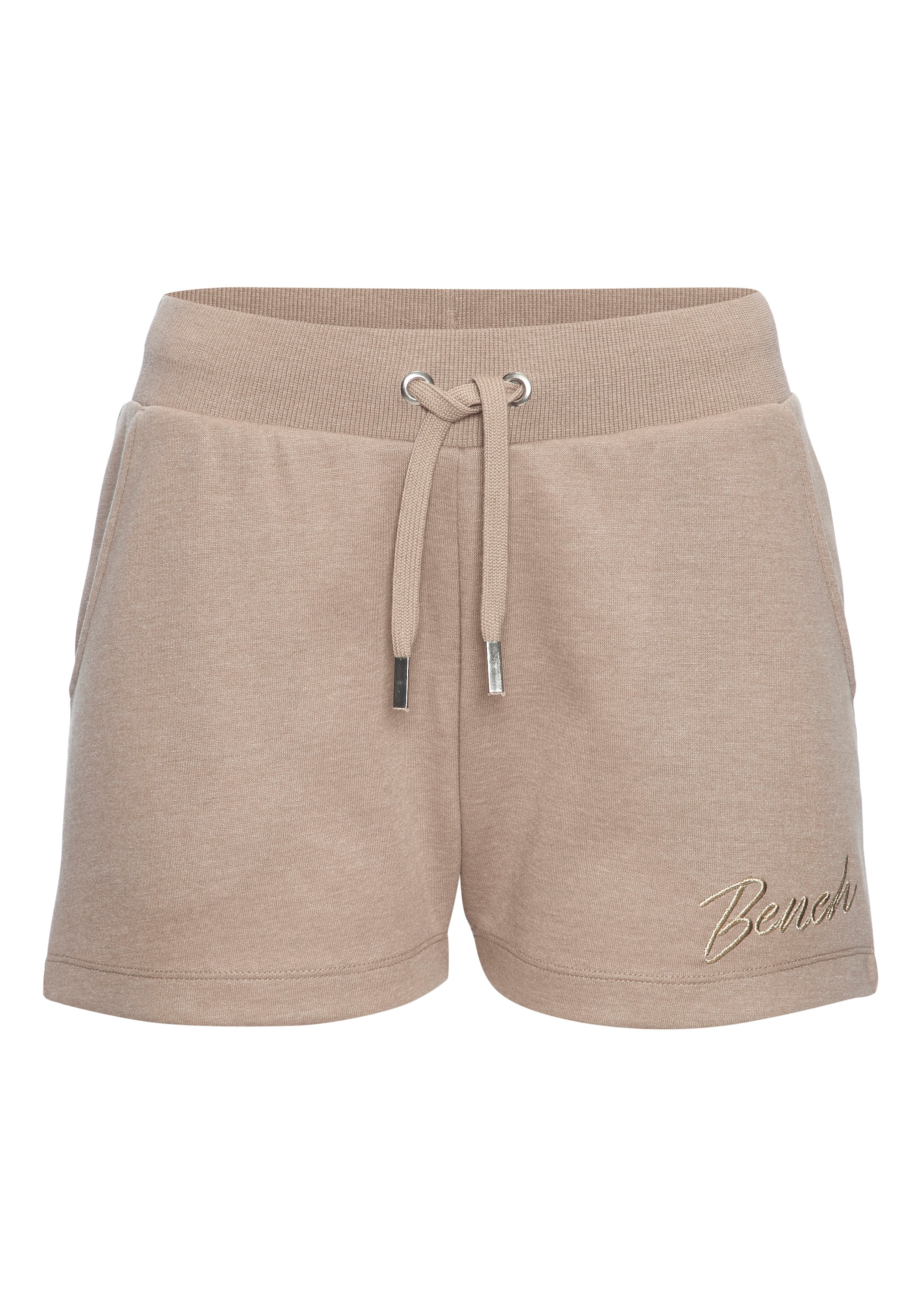 Bench. Loungewear Relaxshorts mit kleiner glänzenden Logostickerei, Loungea günstig online kaufen