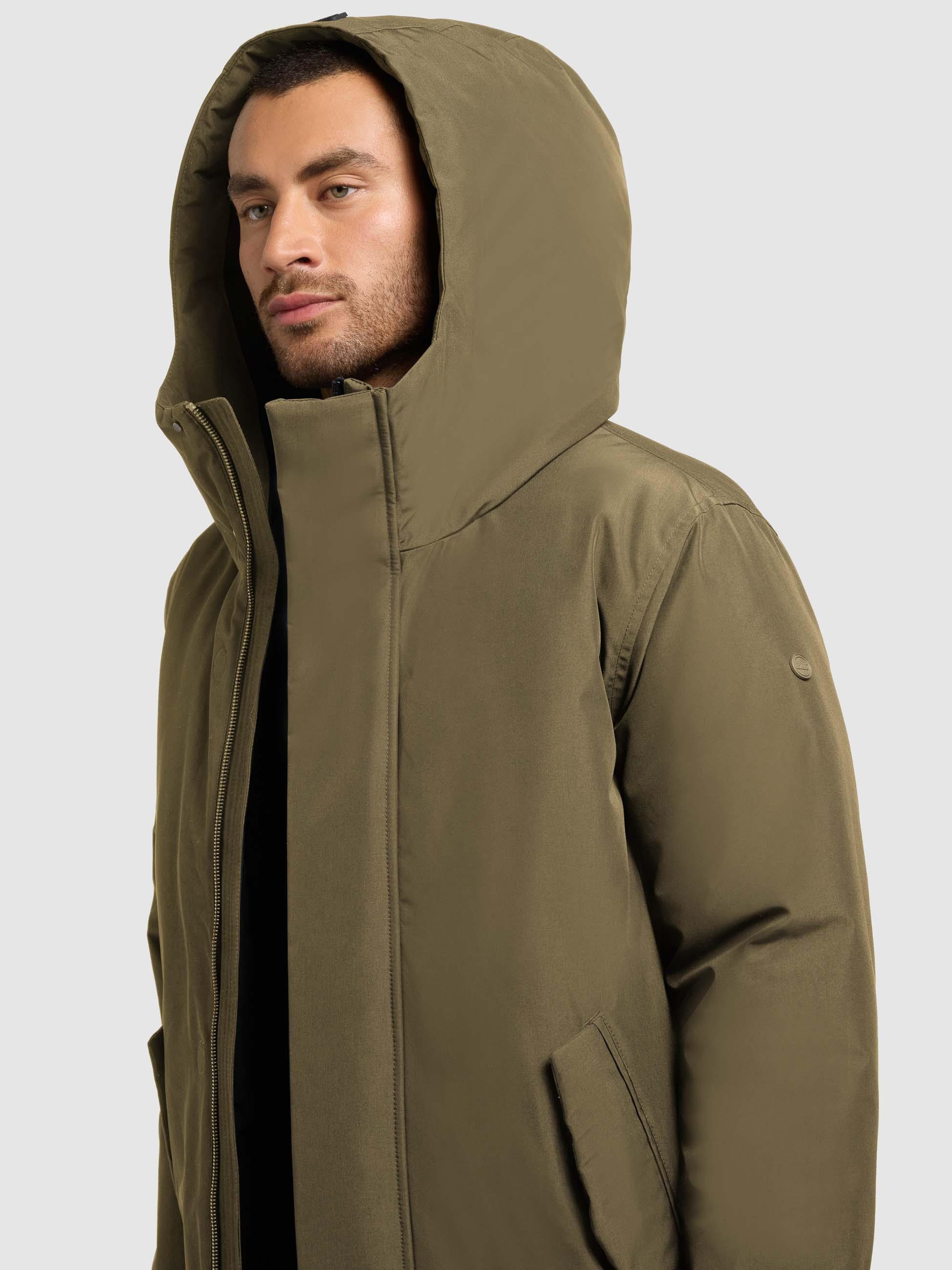 khujo Wintermantel »Fogg« Langer Herren Mantel mit magnetischen Details