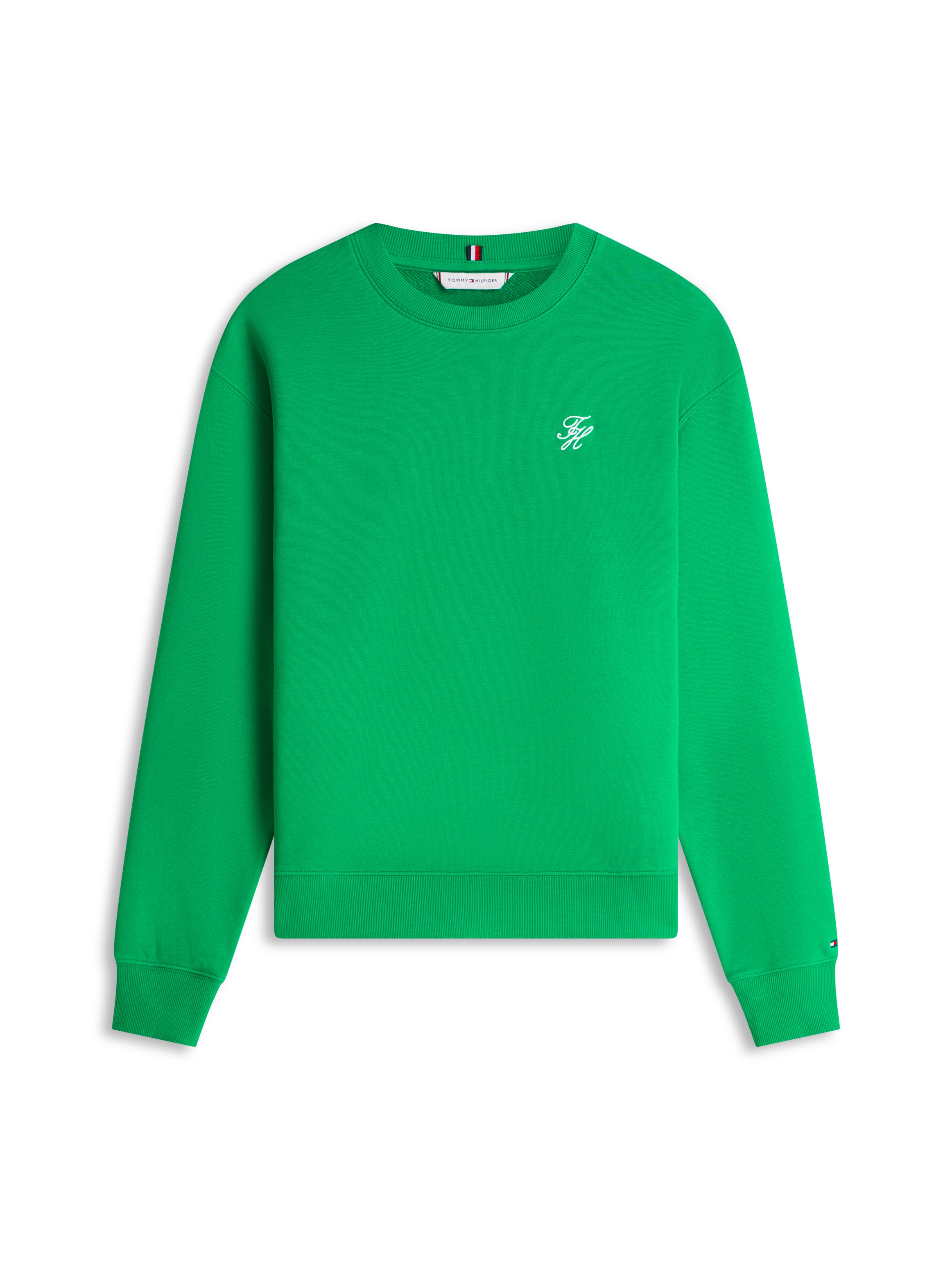 Tommy Hilfiger TH Script Reg Sweatshirt Women's Green S 3