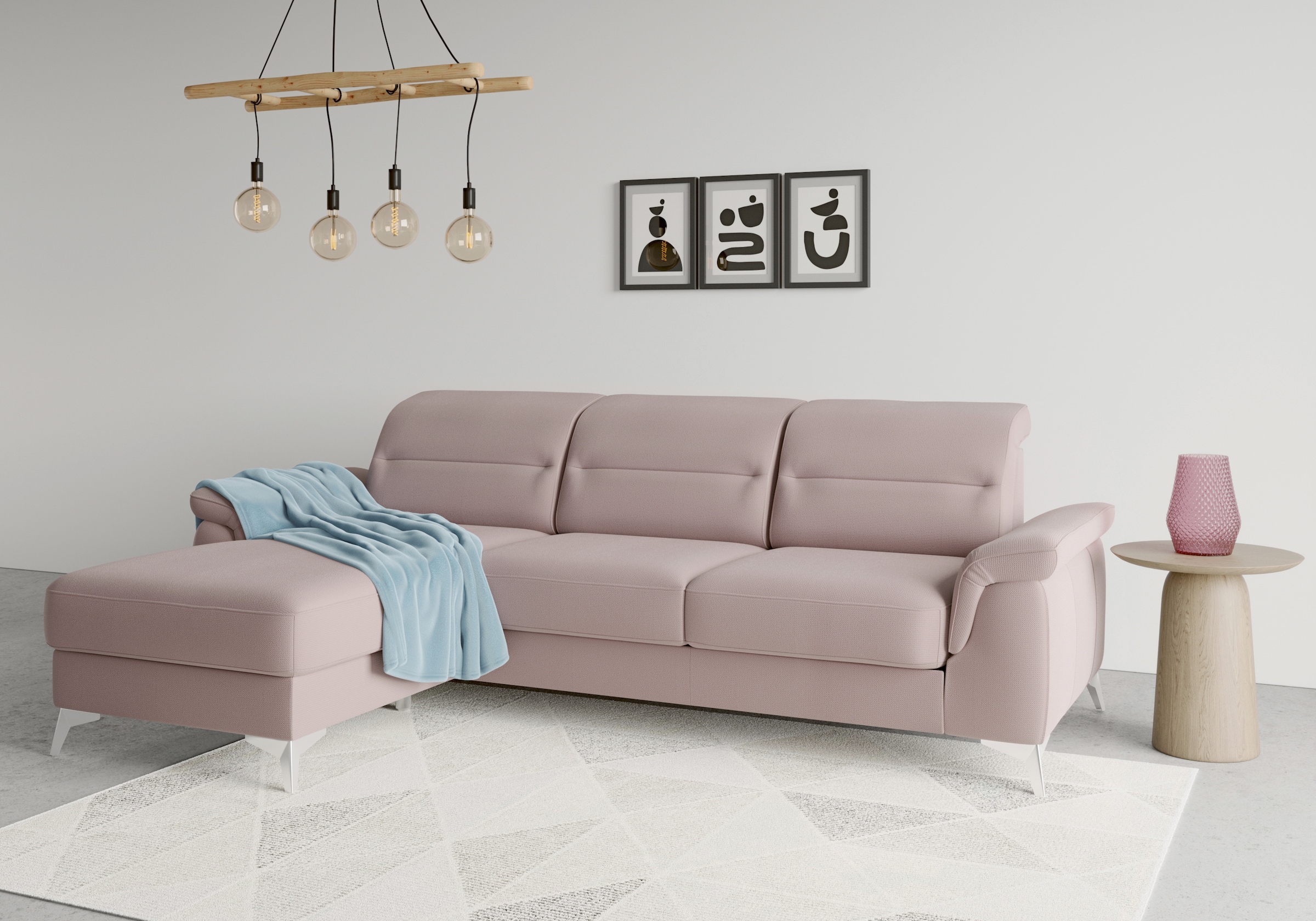sit&more Ecksofa "Sinatra L-Form" mit Recamiere, optinal mit Kopfteilverste günstig online kaufen