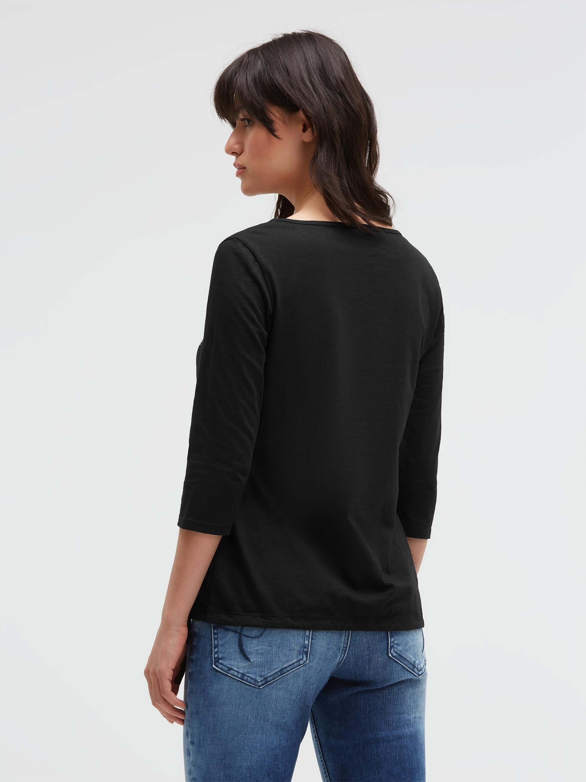 SOCCX 3/4-Arm-Shirt mit U-Boot-Ausschnitt