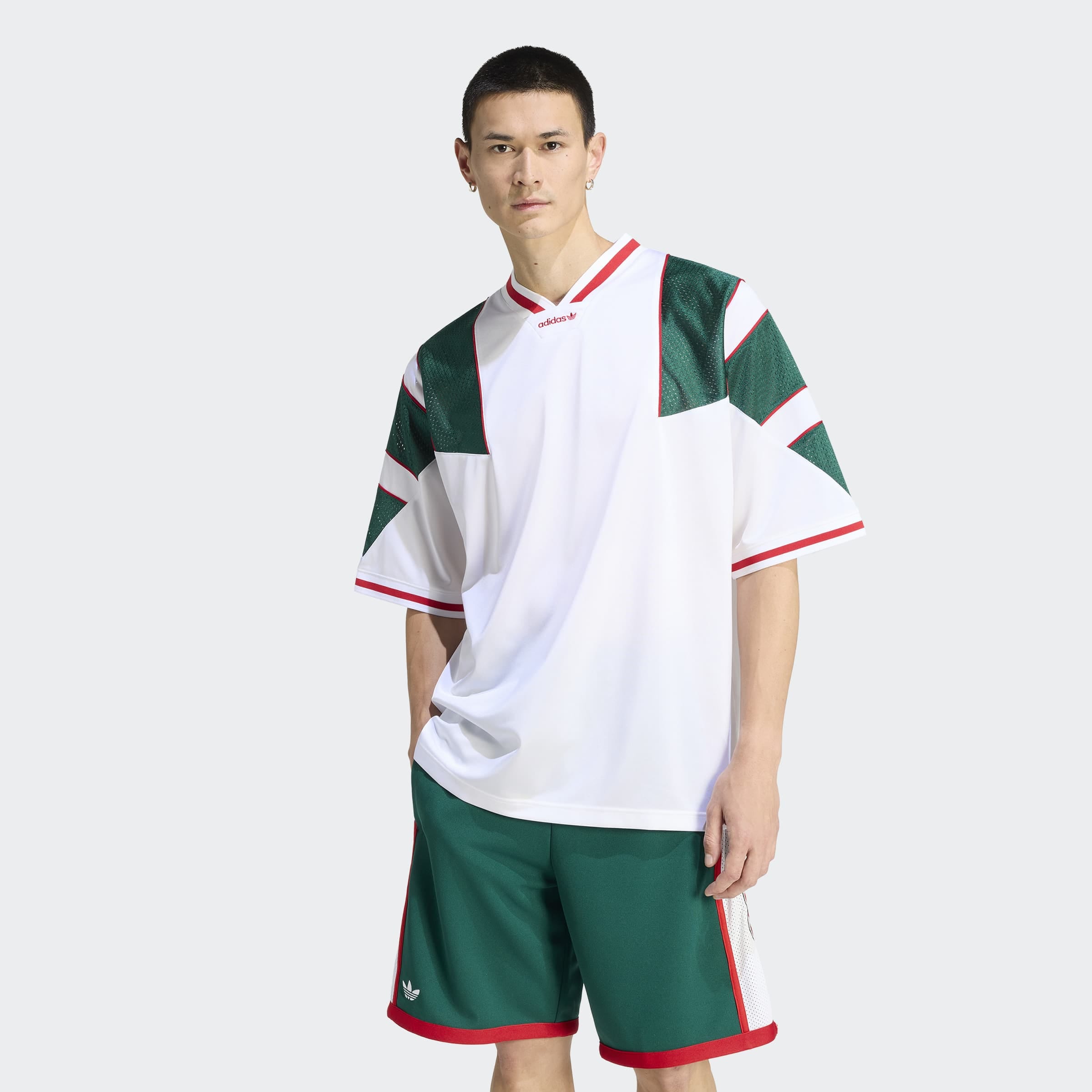 adidas Originals T-Shirt "PANEL TRIKOT" für Erwachsene, mit V-Ausschnitt, ohne Verschluss, aus Polyester