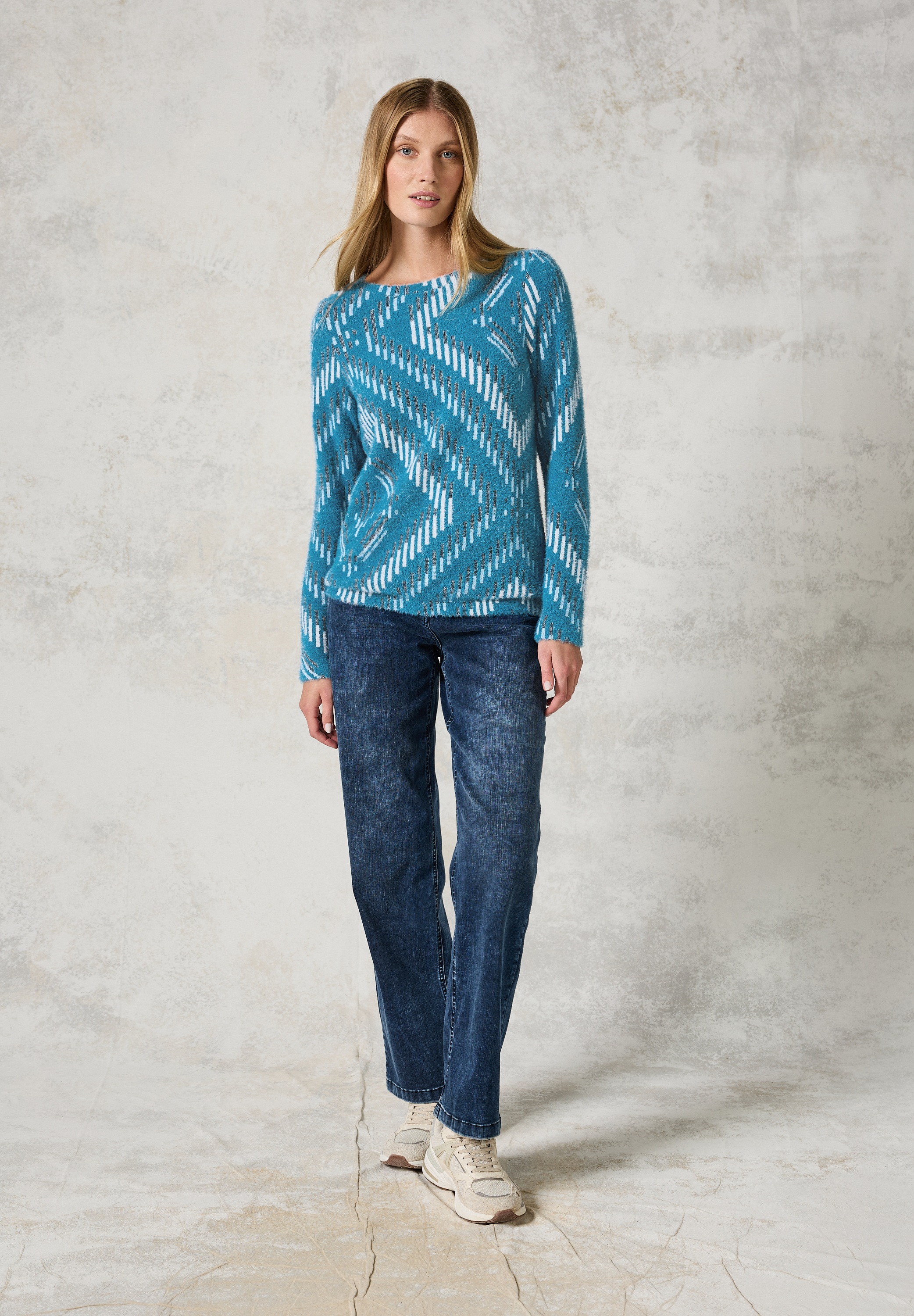 Cecil Langarmshirt, mit U-Boot-Ausschnitt