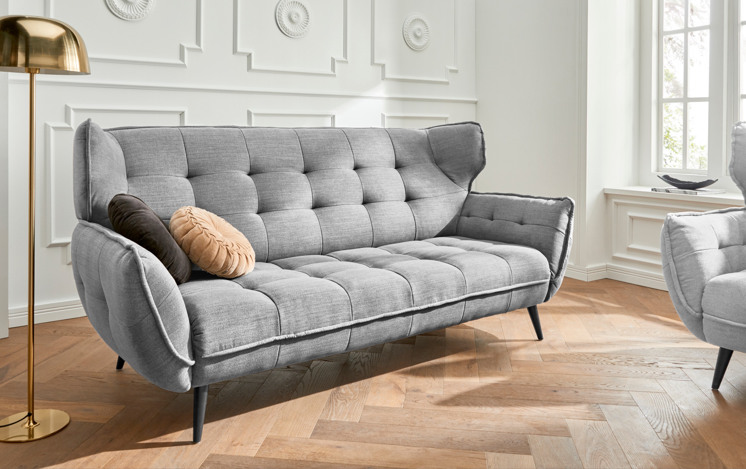 Leonique 3-Sitzer "Ariana", Big-Sofa bzw. stylischer Hochlehner günstig online kaufen