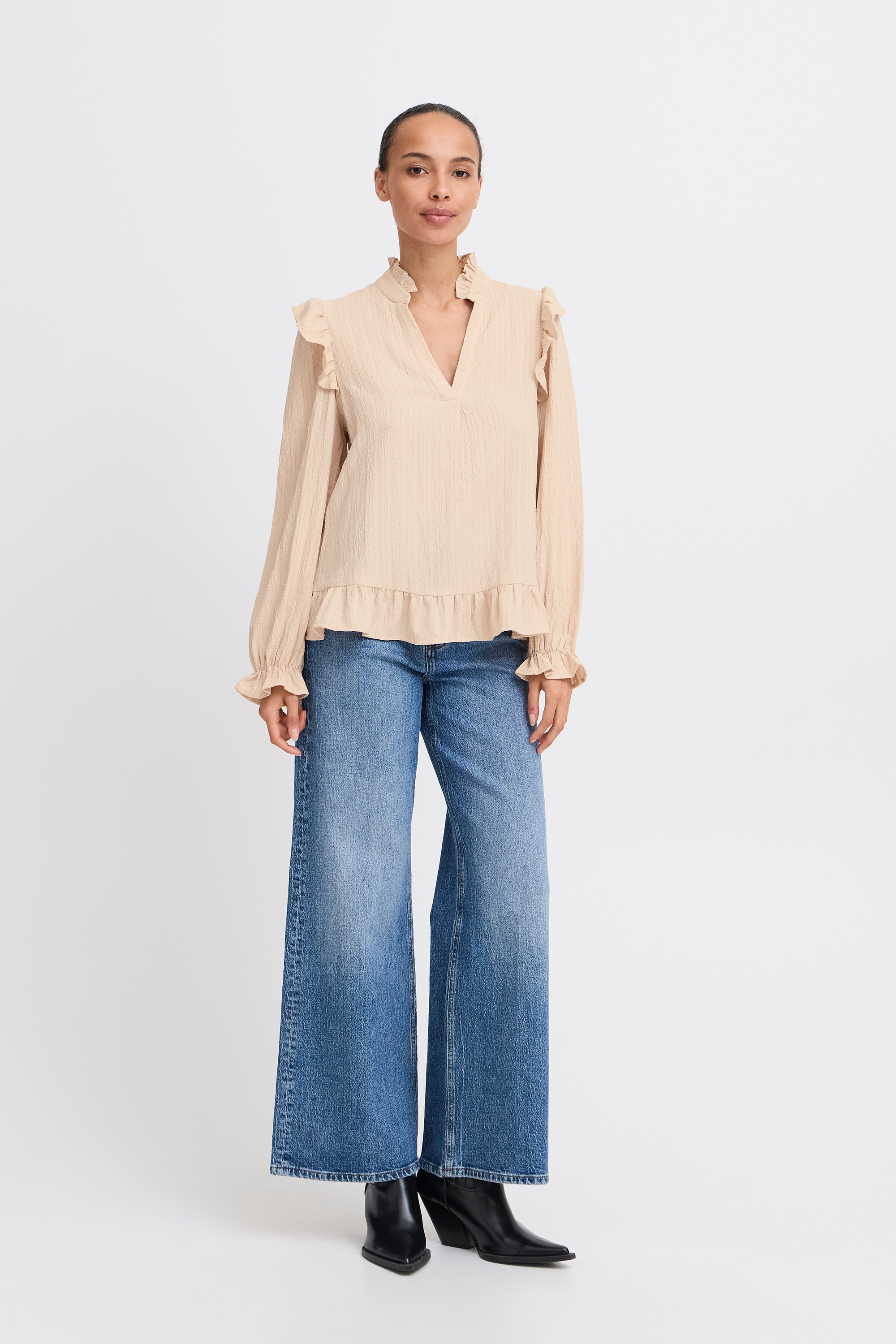 b.young Kurzarmbluse »Damen Kurzarm-Bluse BYJULIANA«