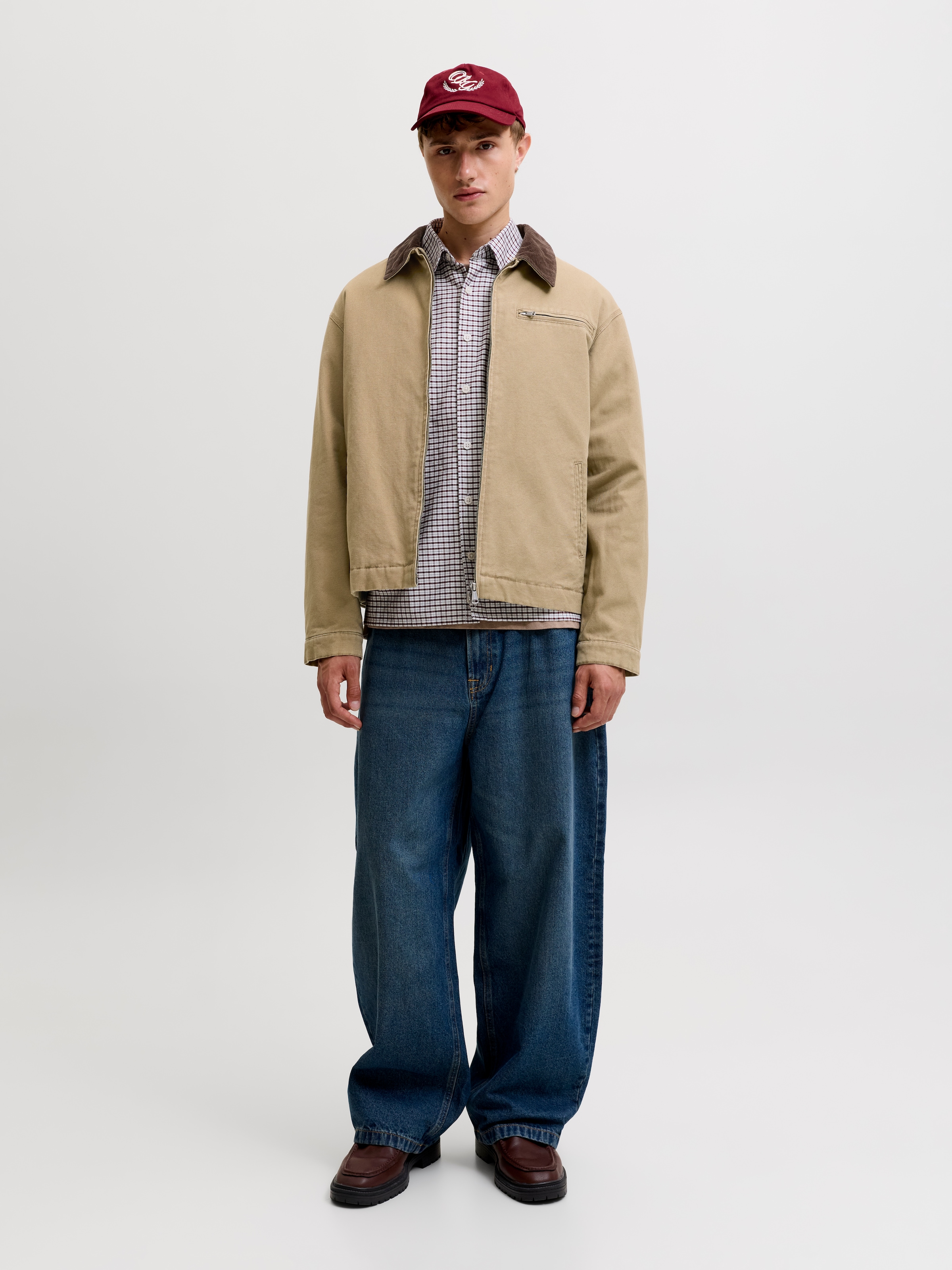 Jack & Jones Outdoorjacke »JORCHAMBERI WORKER JACKET SN« Baumwolle,
