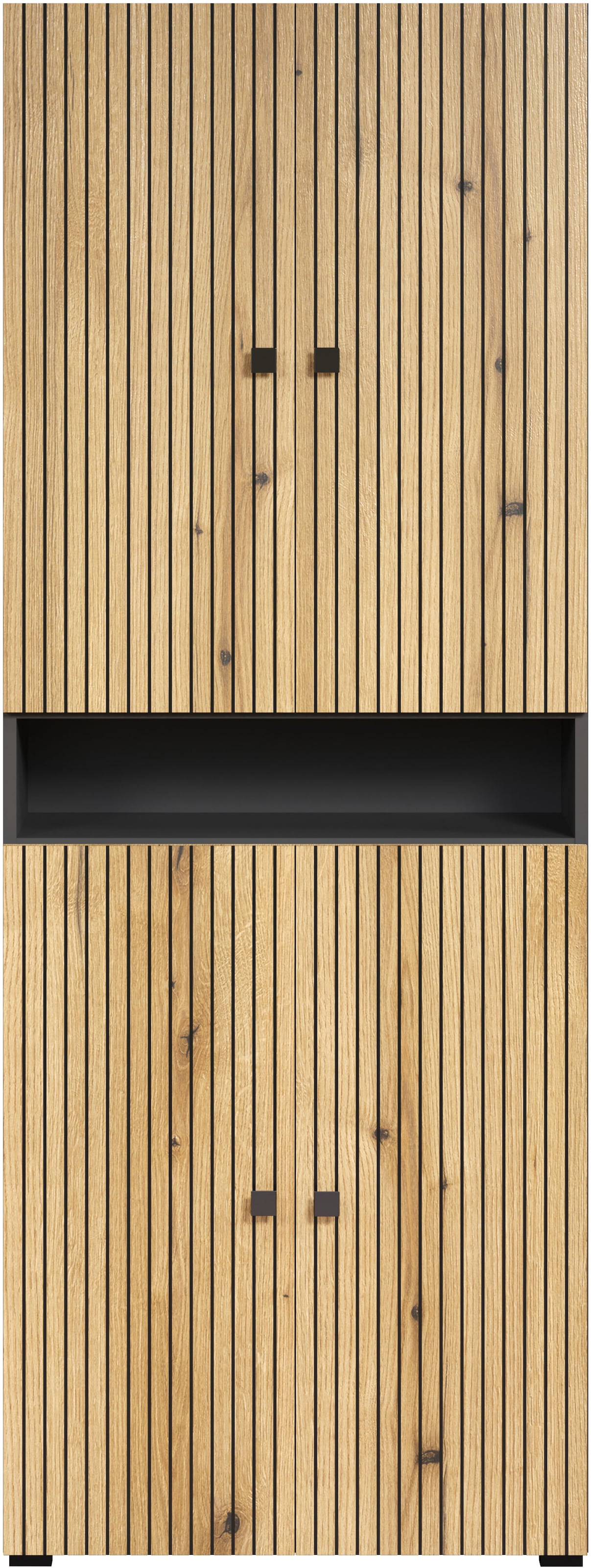 welltime Hochschrank »Amrum«, Badezimmerschrank mit und ohne Schublade - (B/T/H) 40-70/31/186 cm
