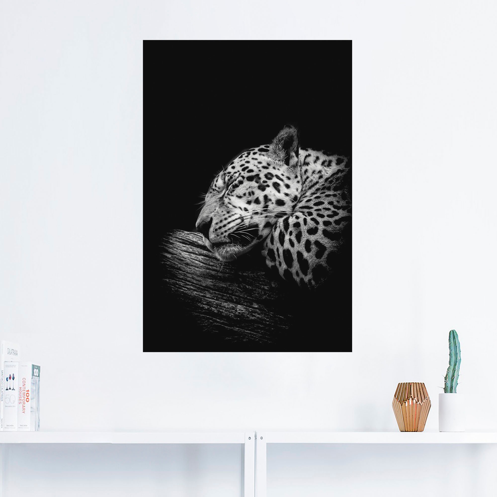 Wandbild schlafende | versch. Wildtiere, »Der BAUR als Artland Jaguar«, Poster Friday (1 Größen Alubild, Leinwandbild, St.), Black in Wandaufkleber oder