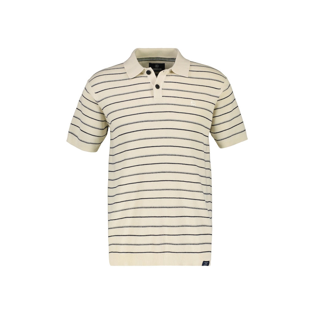 LERROS Poloshirt »LERROS Poloshirt in sommerlich-stylischer Strickoptik«