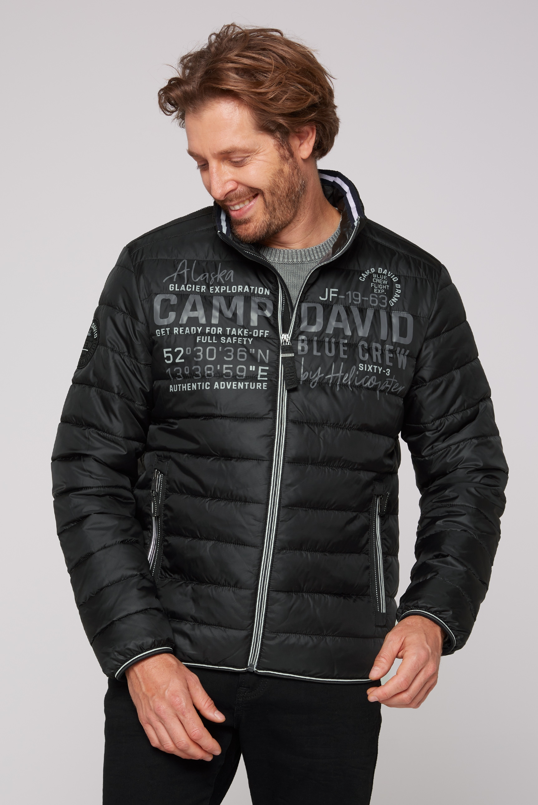 CAMP DAVID Outdoorjacke, ohne Kapuze, mit elastischem Saumabschluss günstig online kaufen