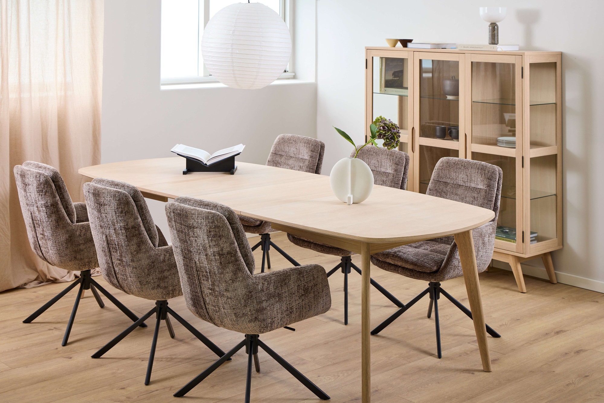 ACTONA GROUP Esszimmerstuhl »Edgar, Polsterstuhl, Stuhl« (Set) 2 Stk.Stuhl, Stoff, L-Form, Armlehnen, Dreh- & Kippfunktion, FSC™