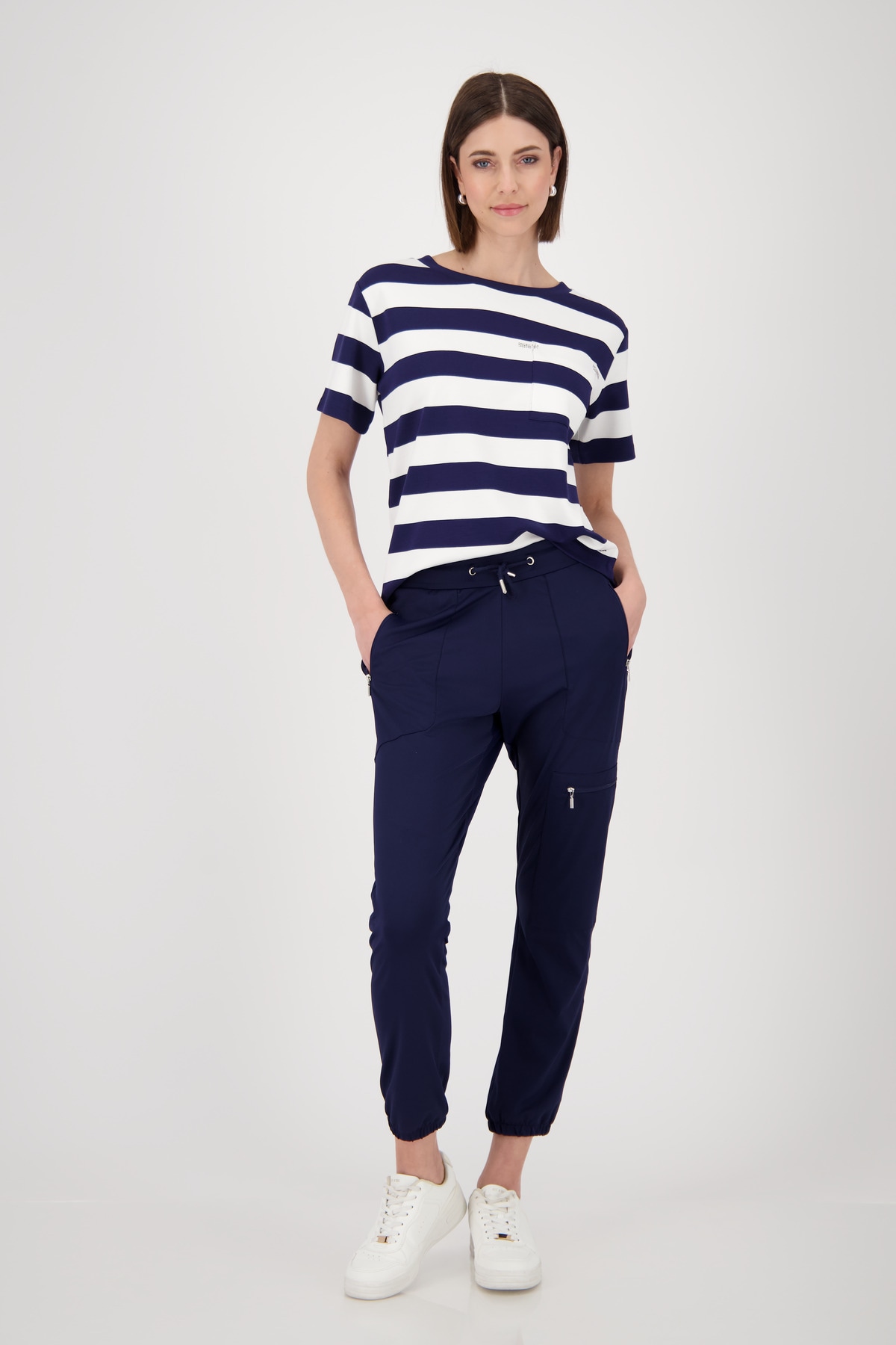 Monari Sweatshirt »Sweatshirt Blockringel«, Mit Rundhalsausschnitt