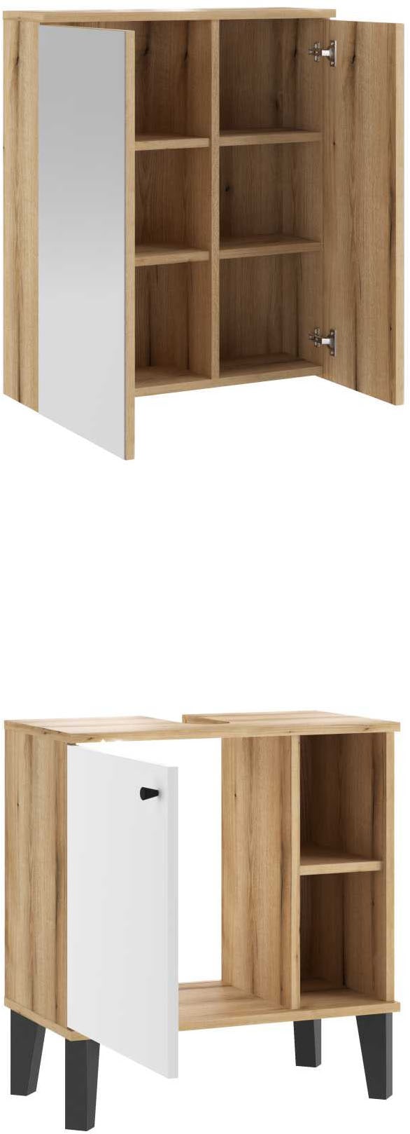 Home affaire Badmöbel-Set "OSLO, Bad im skandinavischen Design, 2-teiliges günstig online kaufen