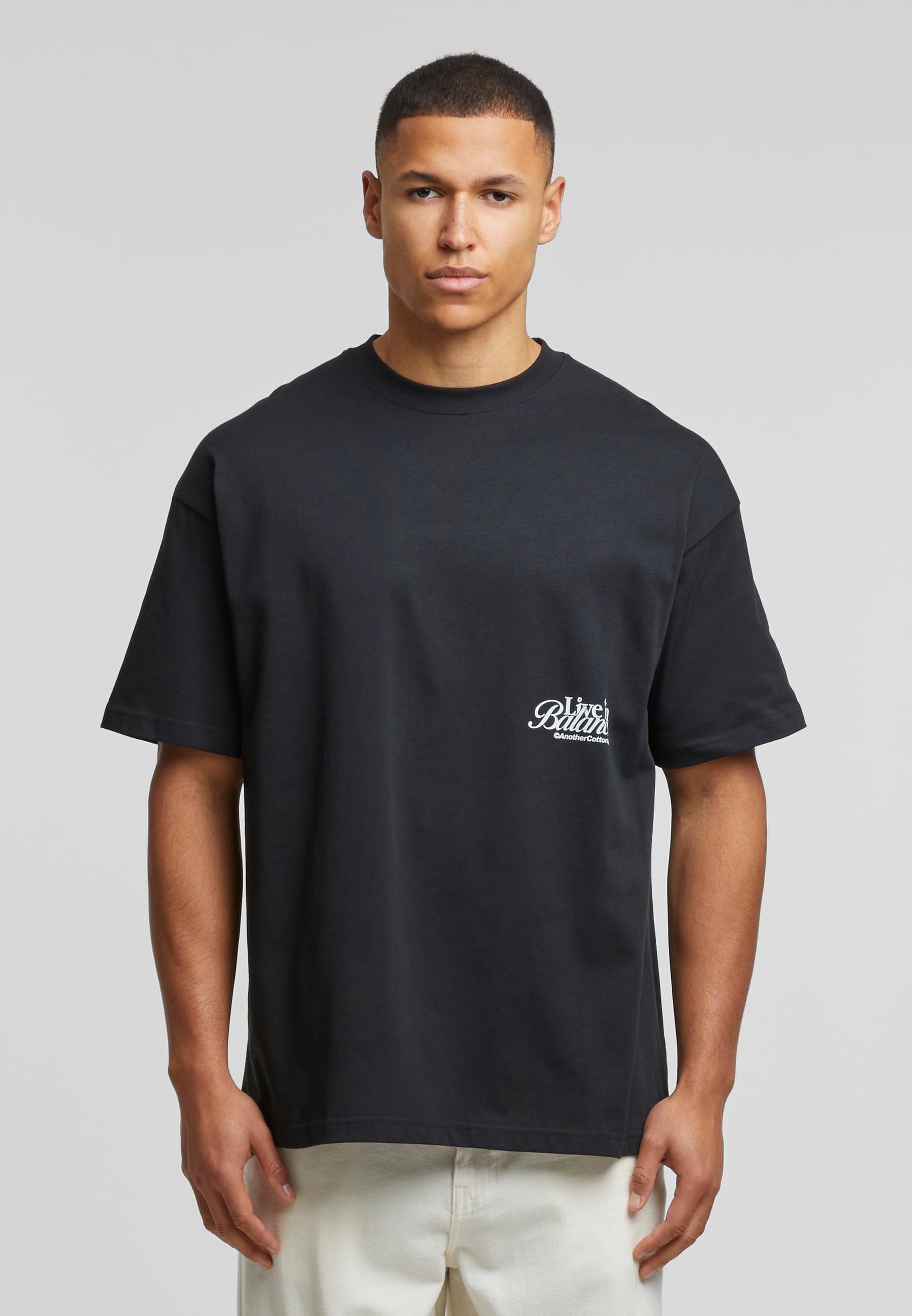 Another Cotton Lab T-Shirt »Another Cotton Lab Live in Balance Heavy Oversized T-Shirt«, (1 tlg.)