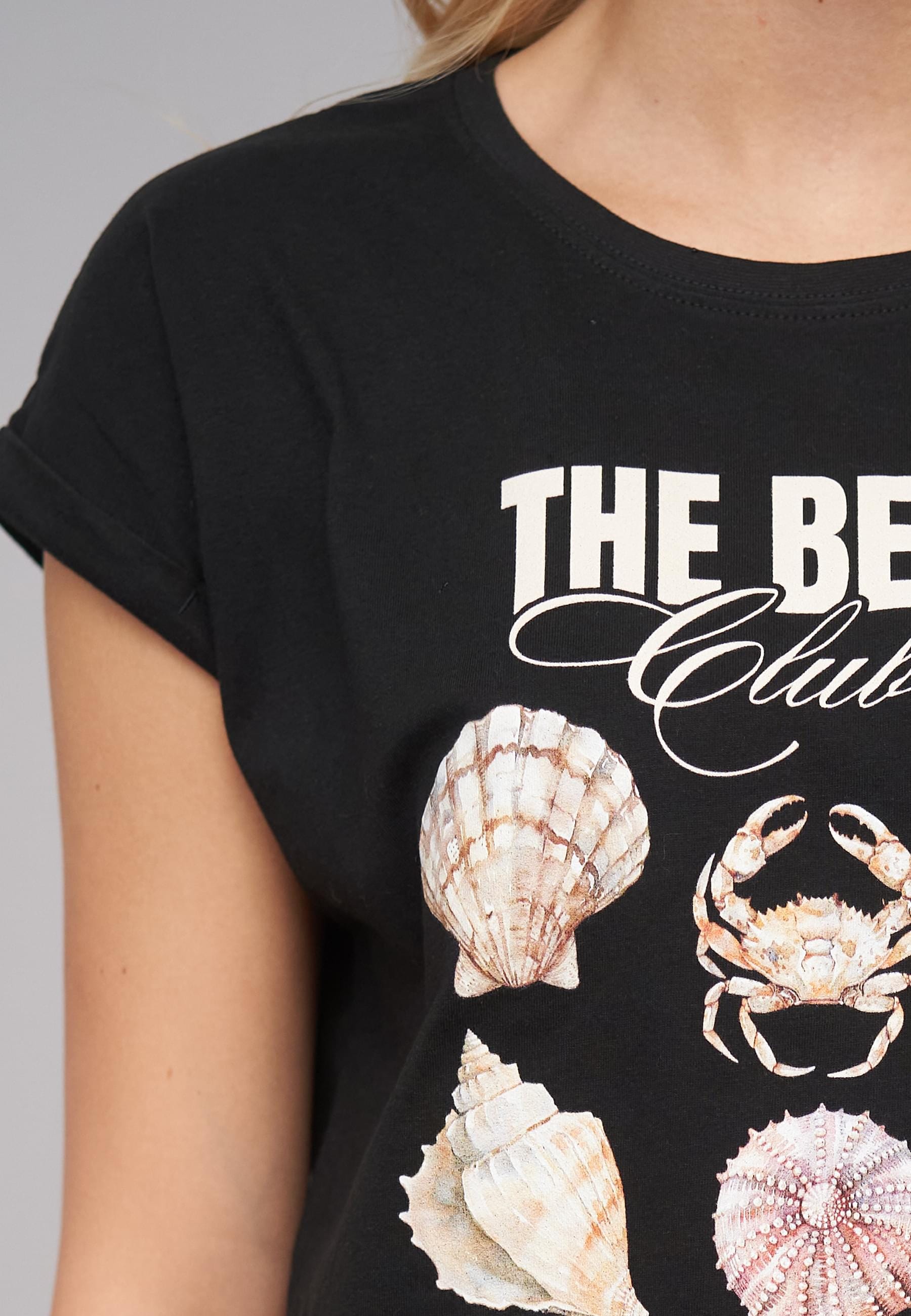CLOUD 5IVE T-Shirt »CLOUD 5IVE Ladies The Beach Club Black Tee«, (1 tlg.)