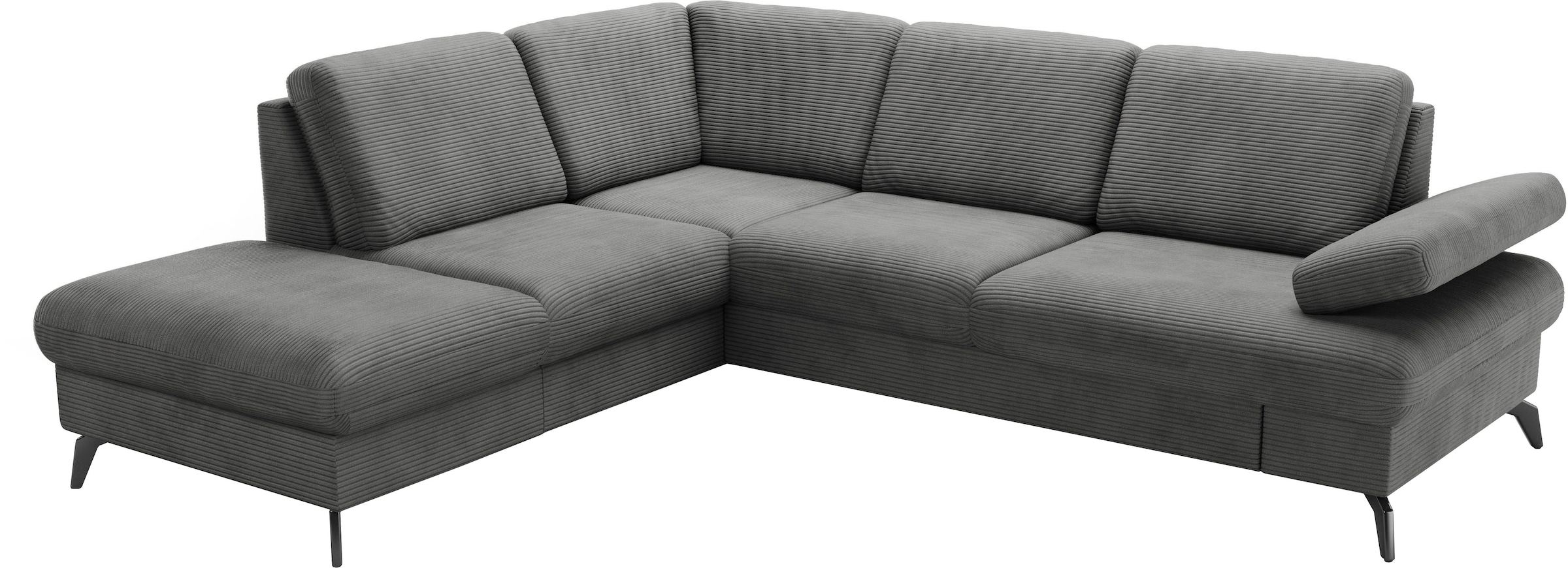 sit&more Ecksofa »Morris Jubi L-Form«, inkl. Armteilfunktion und 1 Zierkissen, wahlweise mit Bettfunktion