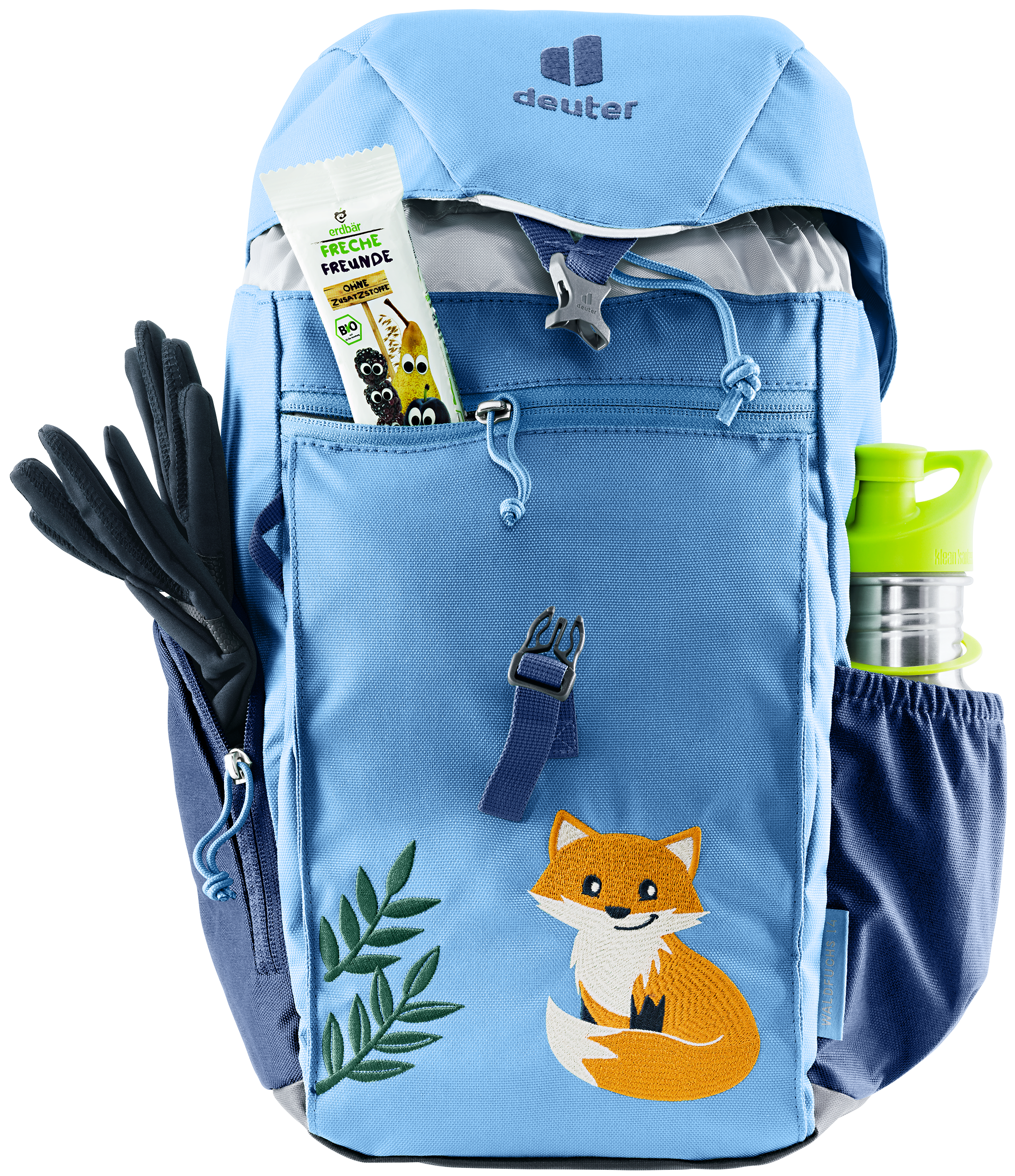 DEUTER Kinderrucksack "WALDFUCHS 14", B/H/T: 22cm x 37cm x 17cm, blau, Rucksäcke, für Kinder, mit 14 Litern Volumen