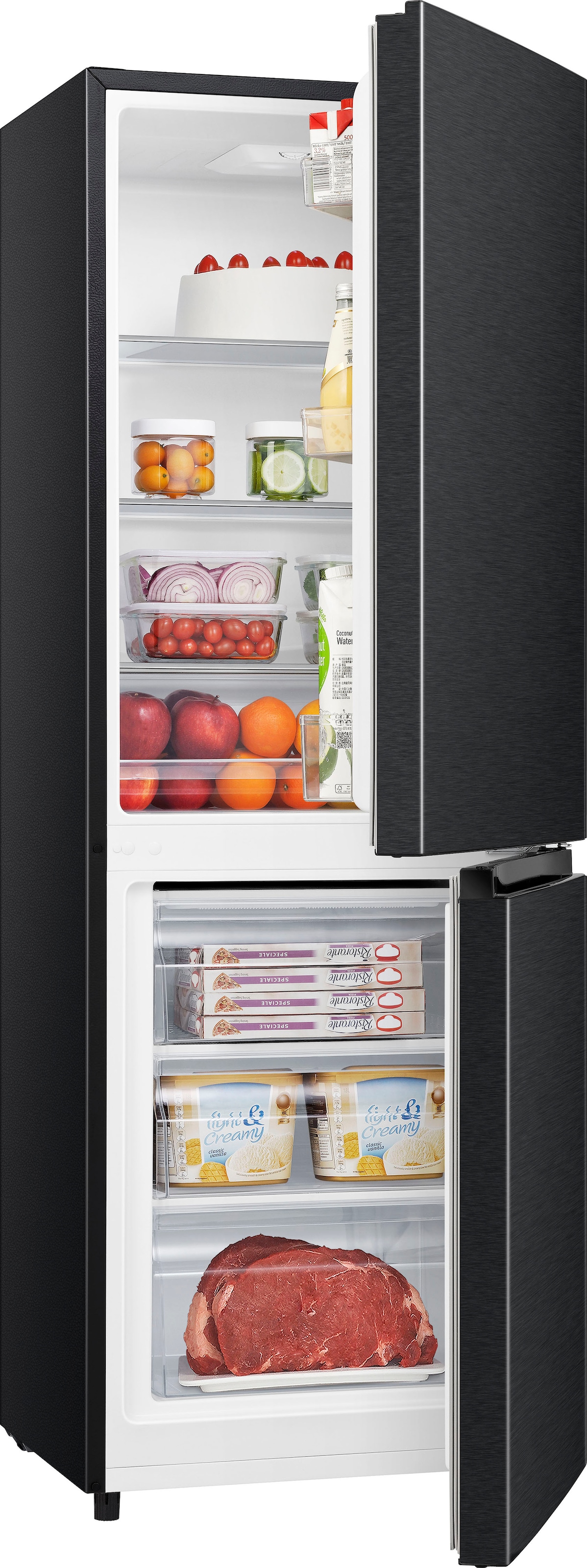 Hanseatic Kühl-/Gefrierkombination "HKGK16155CBI" 161 cm hoch 55 cm breit günstig online kaufen