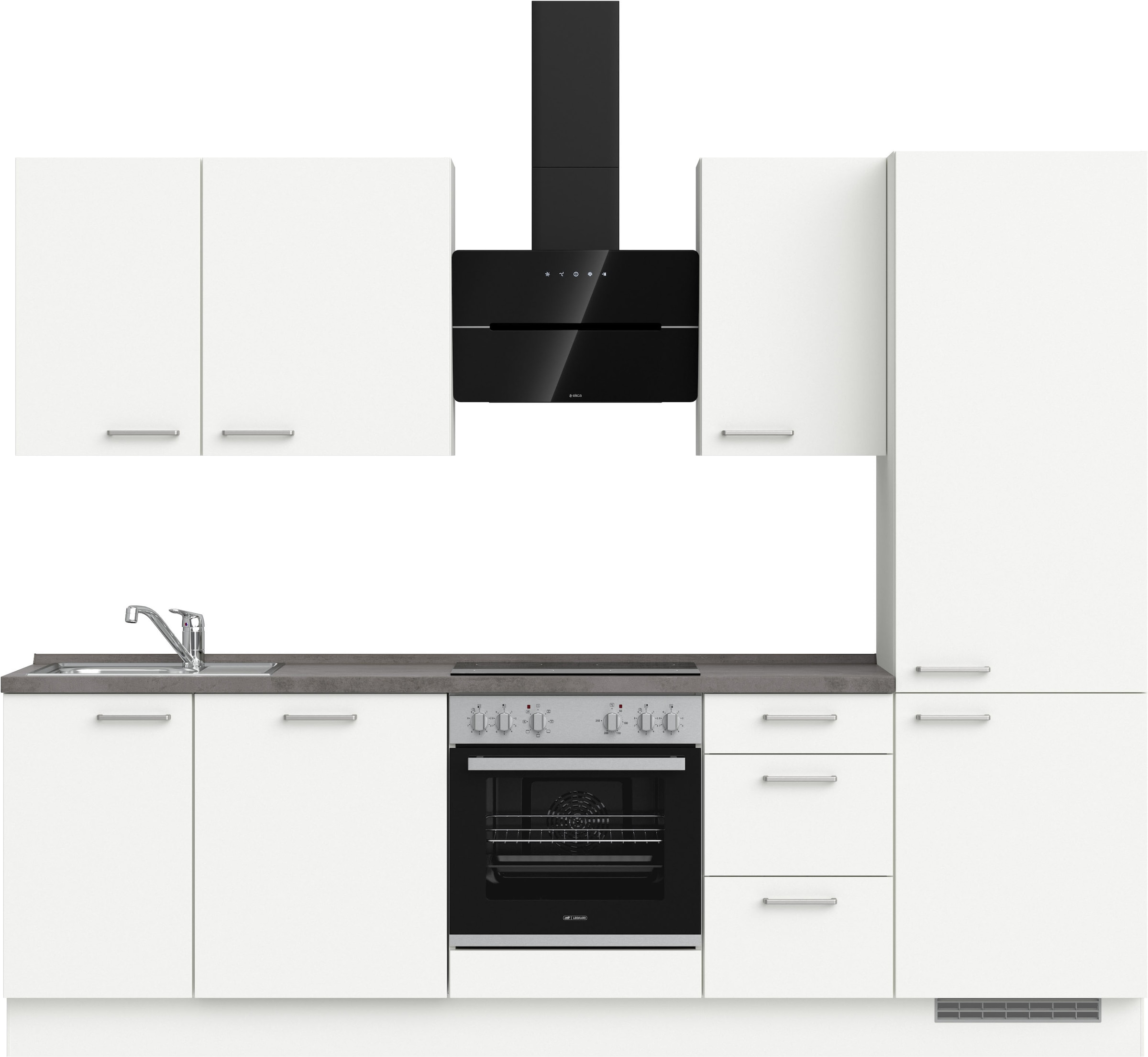 nobilia Küchenzeile ""Touch II", NEU: individuell anpassbar mit gratis Profi-Beratung" vormontiert, Breite 270 cm, Ausrichtung wählbar, wahlw. mit E-Geräten