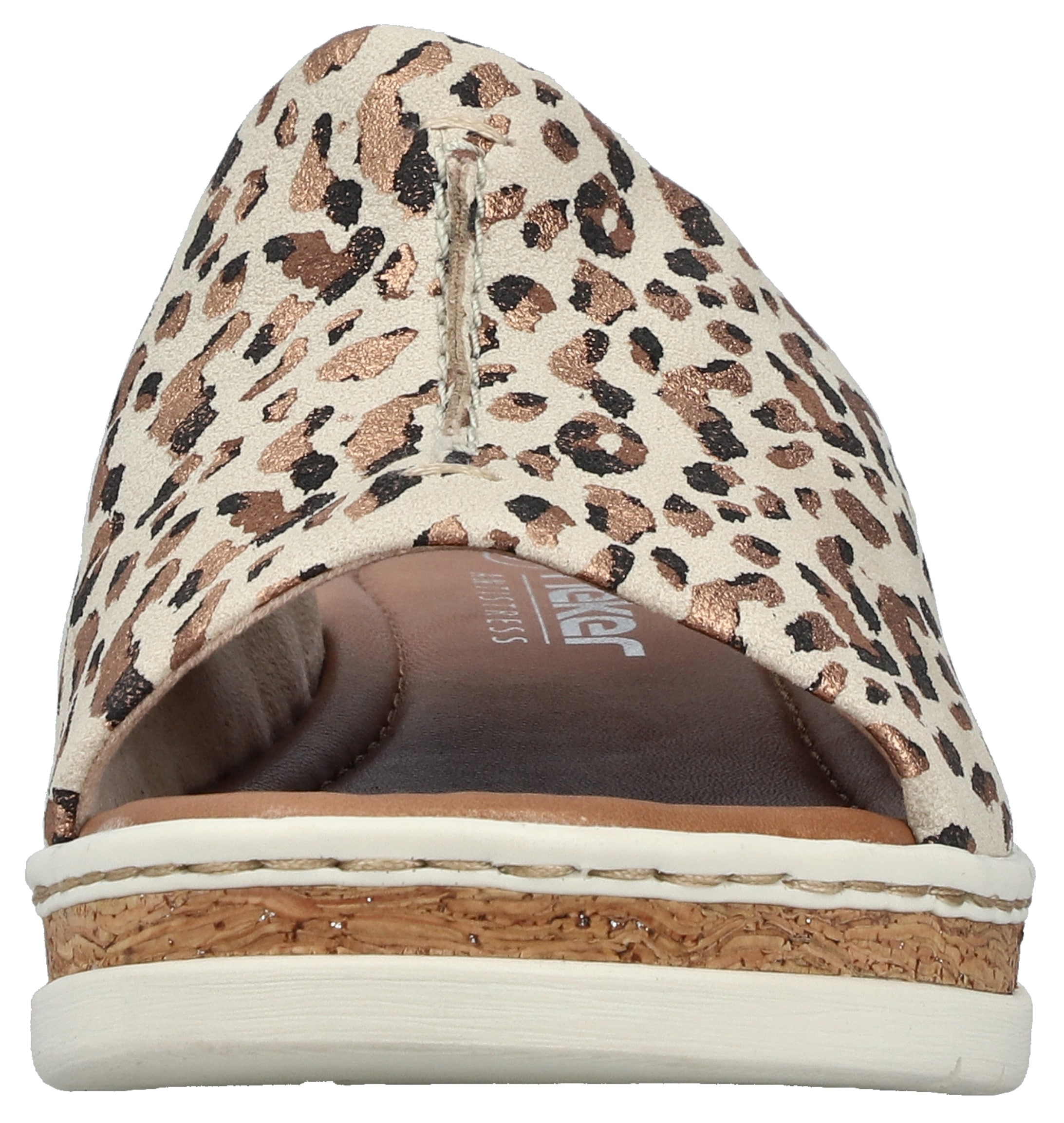 Rieker Pantolette  Sommerschuh, Hausschuh, Keilabsatz, zum Schlupfen