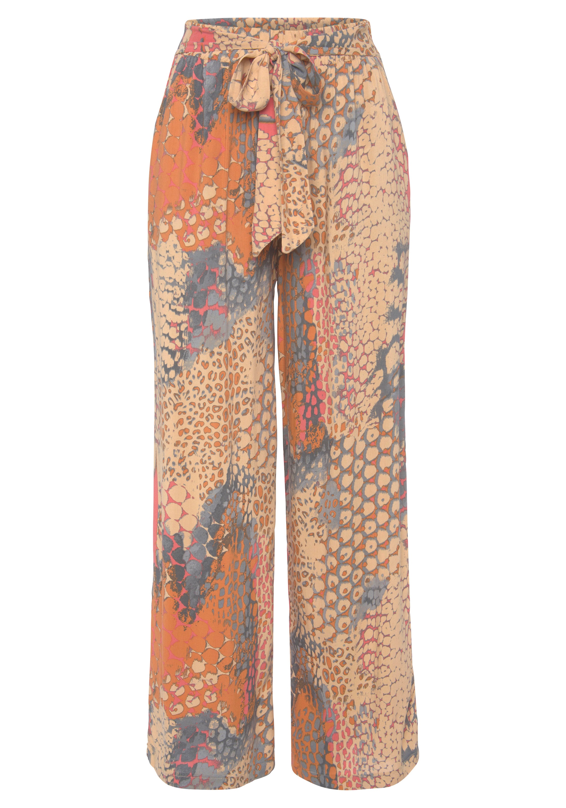 Buffalo Palazzohose mit Animalprint und elastischem Bund, Schlupfhose, Stof günstig online kaufen